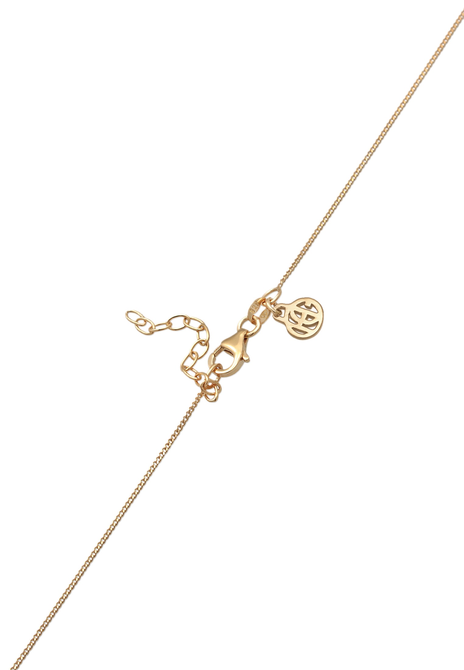 HAZE & GLORY Kette mit Anhänger »Halskette Edelstein Kreuz Vivid 925 Silber vergoldet«