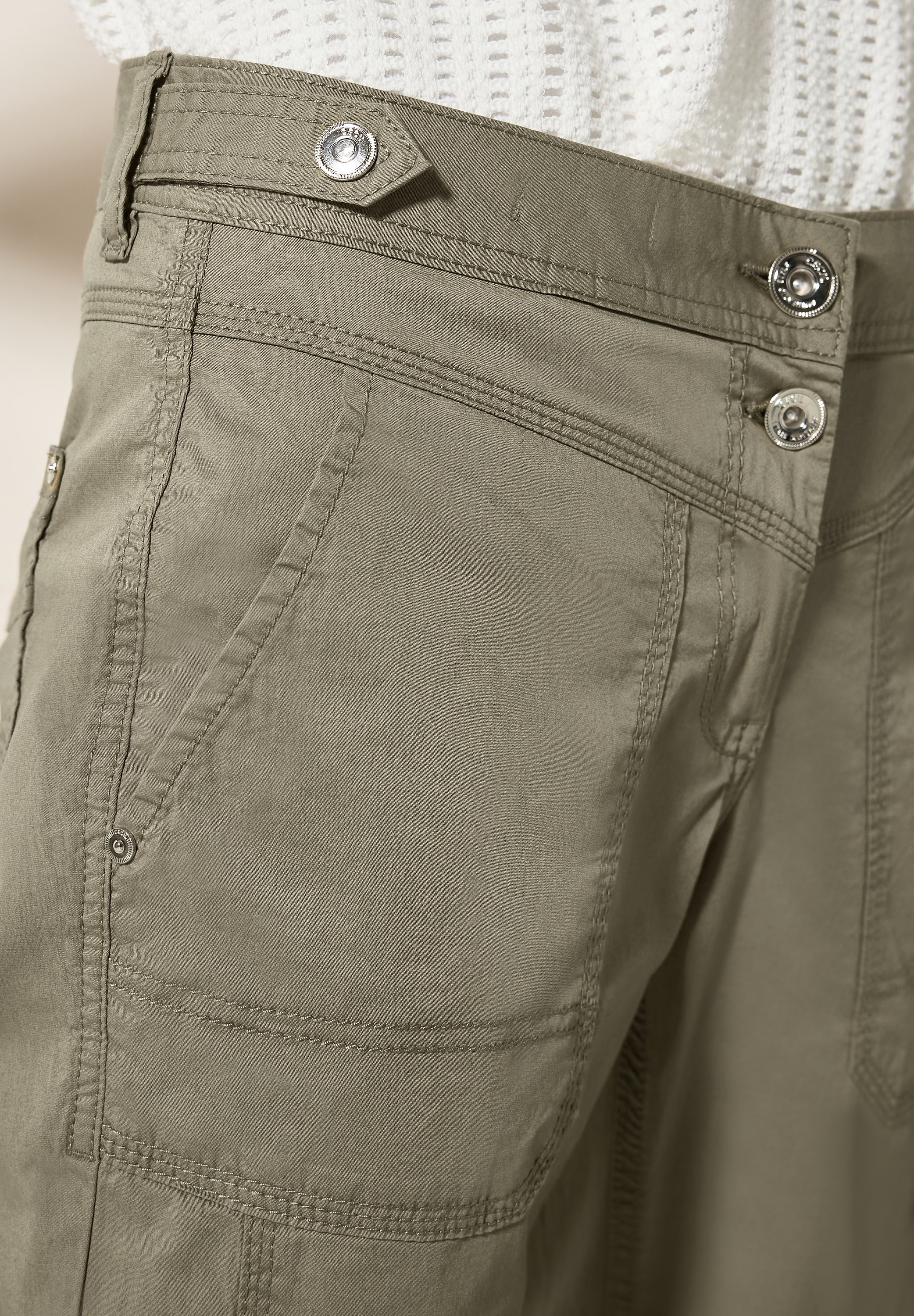 Cecil Caprihose »Style New York«, mit Knopfdetails am Bund