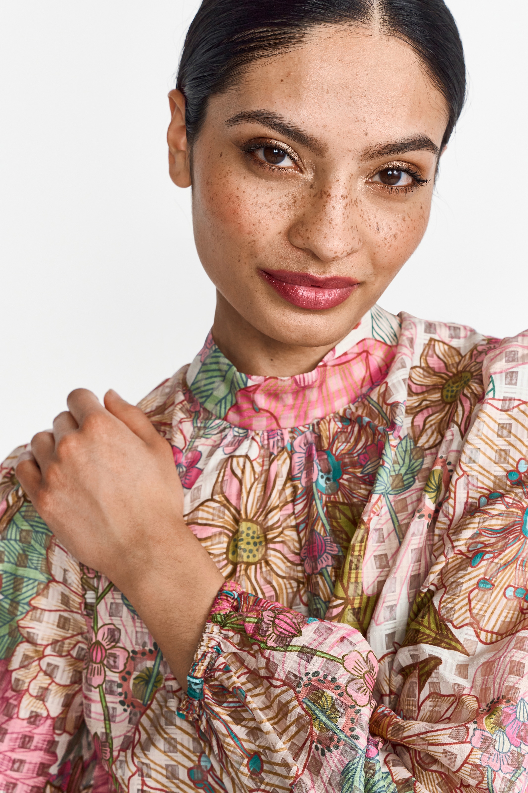 RICHROYAL Klassische Bluse, Mit Rundhalsausschnitt