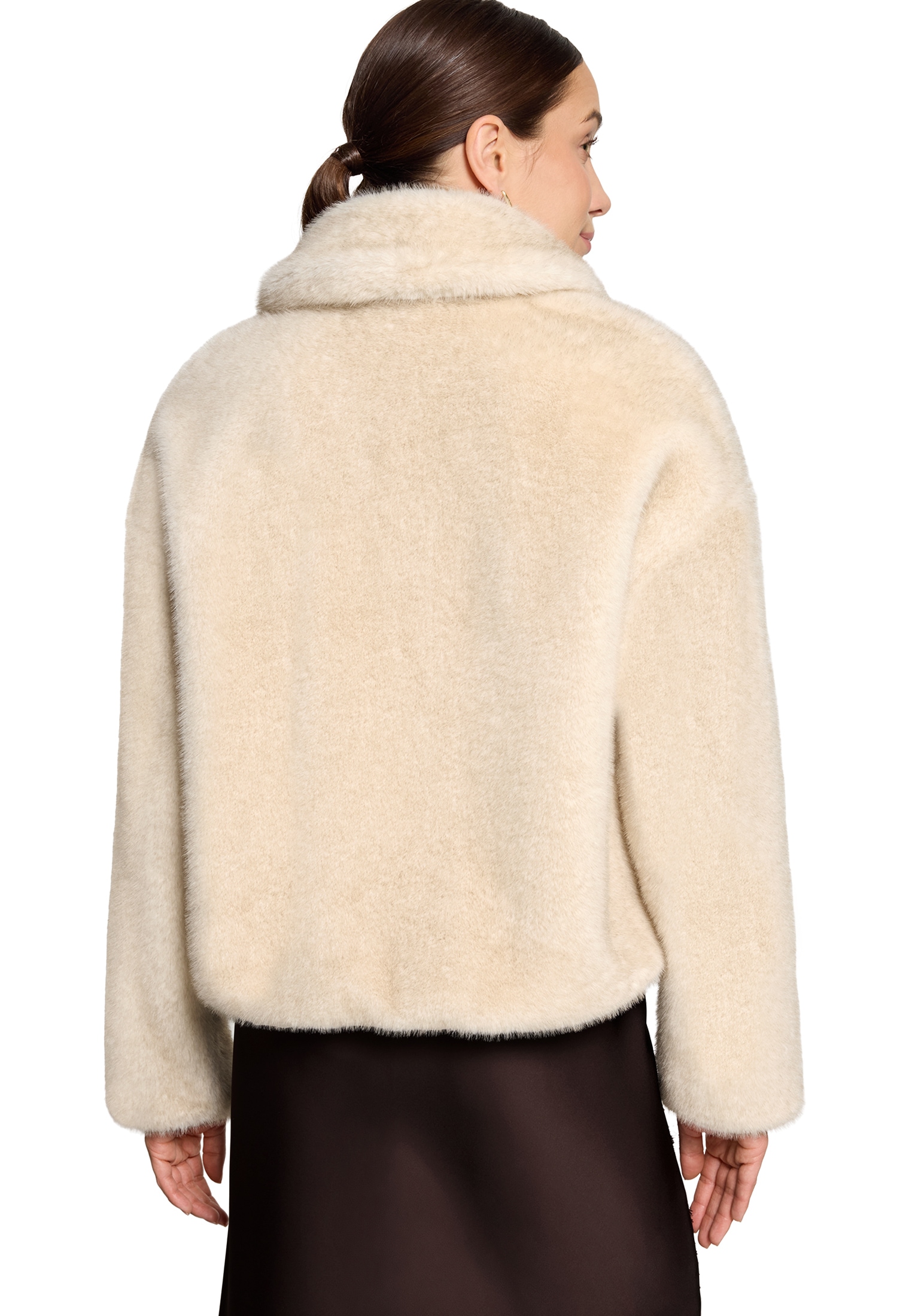 Zero Plüschjacke »Plüschjacke mit Reißverschluss«