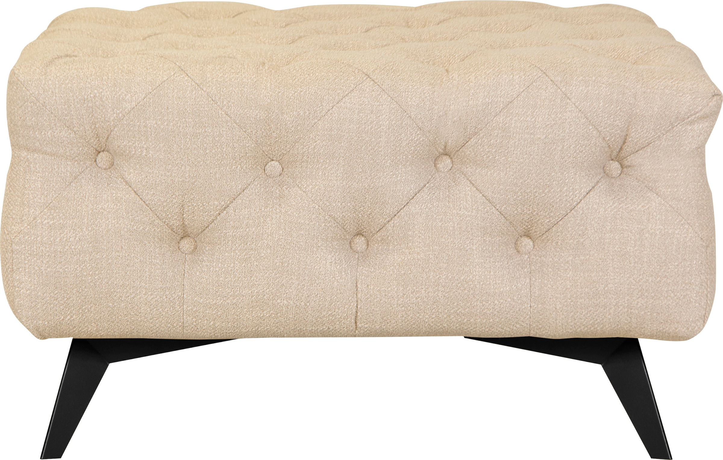 Leonique Polsterhocker »Glynis« aufwändige Knopfheftung, moderne Chesterfield Optik, Fußfarbe wählbar