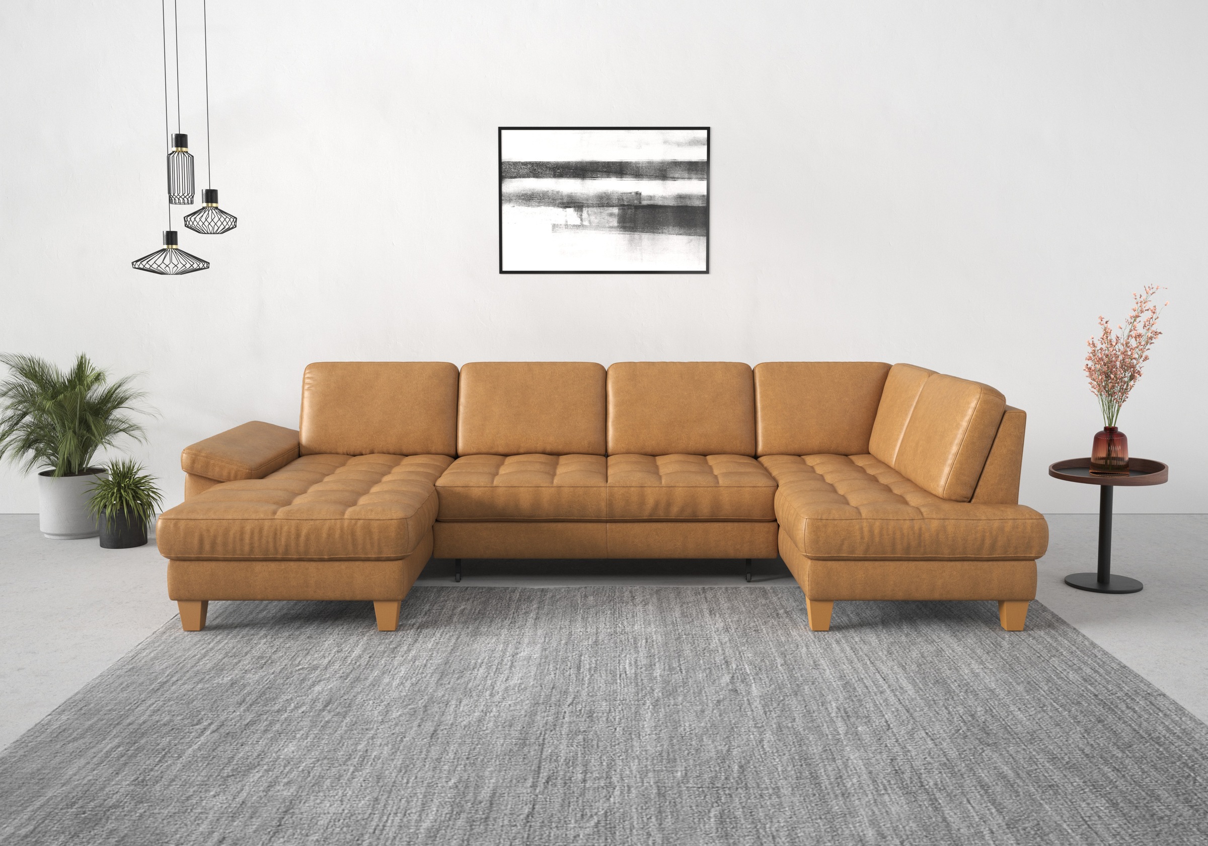 sit&more Wohnlandschaft »Westham U-Form«, wahlweise mit Bettfunktion, Bettkasten, Sitztiefenverstellung