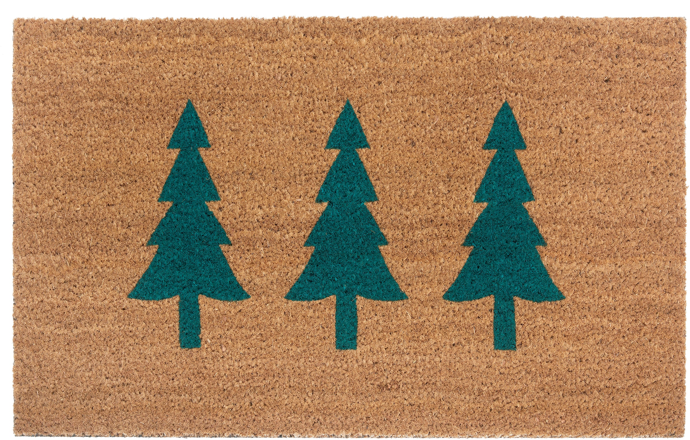 Fußmatte »Mix Mats Kokos Pine Trees«, rechteckig, Weihnachten, Schmutzfangmatte,...