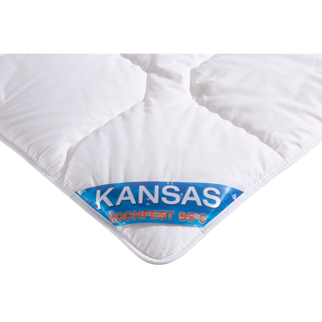 f.a.n. Schlafkomfort Baumwollbettdecke »Kansas, Bettdecken für Sommer und Winter, Decke«, warm, Füllung 100% Baumwolle, Bezug 100% Baumwolle, (1 St.)