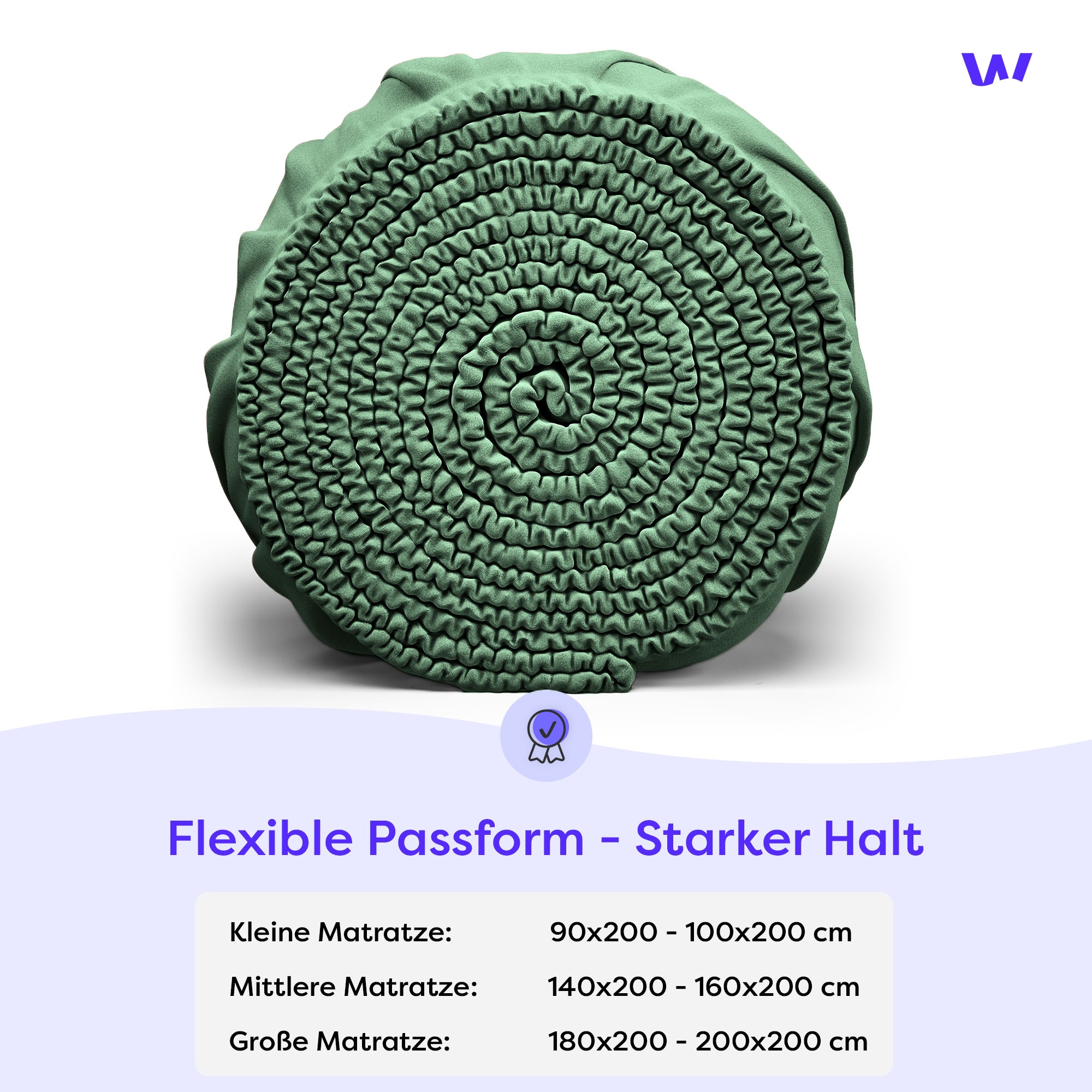 Wolkenfeld Spannbettlaken »100% Baumwolle - Superweiches Bettlaken für Matratzen von 5 bis 20cm« Rutschfest & Blickdicht - 90x200, 140x200, 160x200, 180x200 200x200