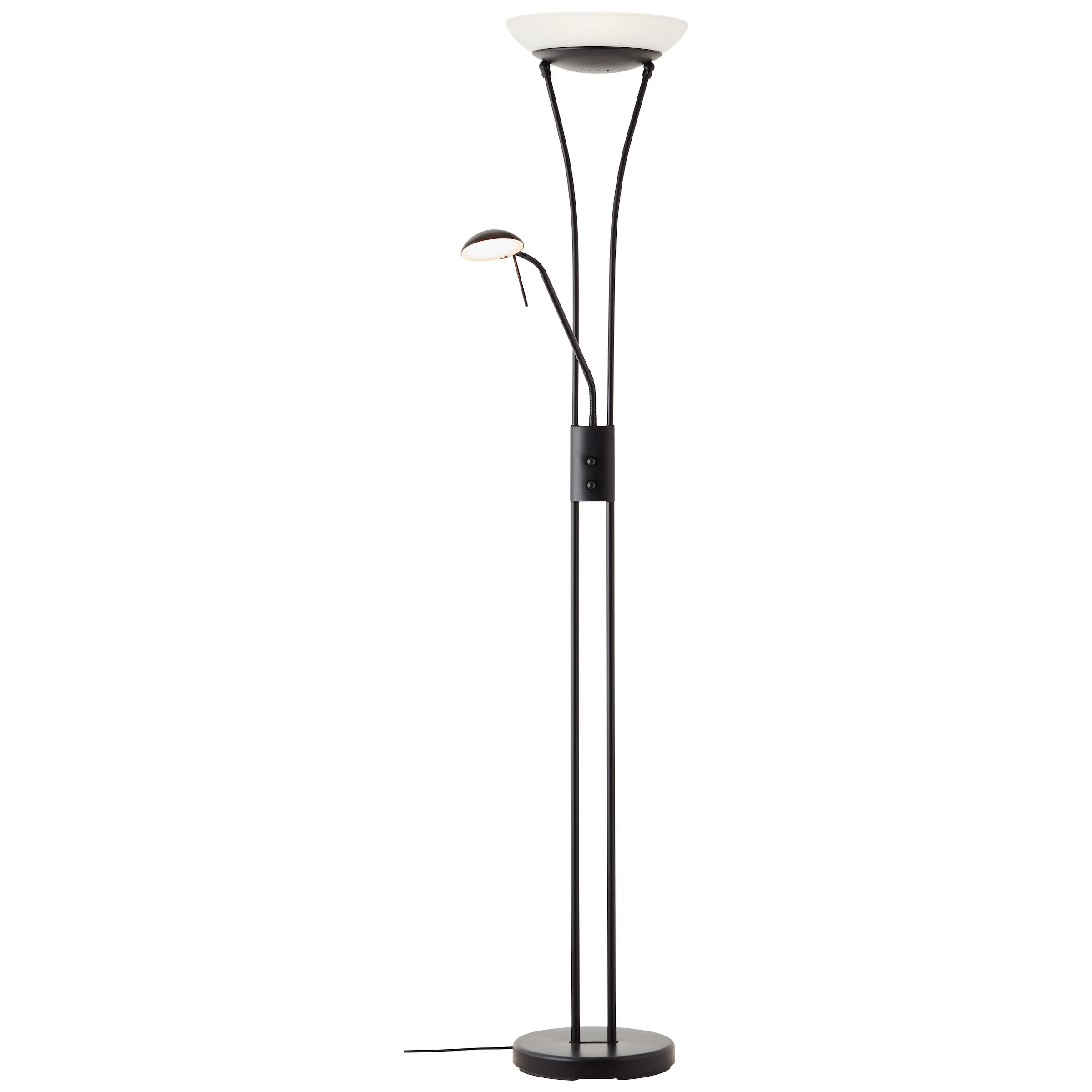 Brilliant Finn LED-Deckenfluter mit Leselampe LED 21W Schwarz