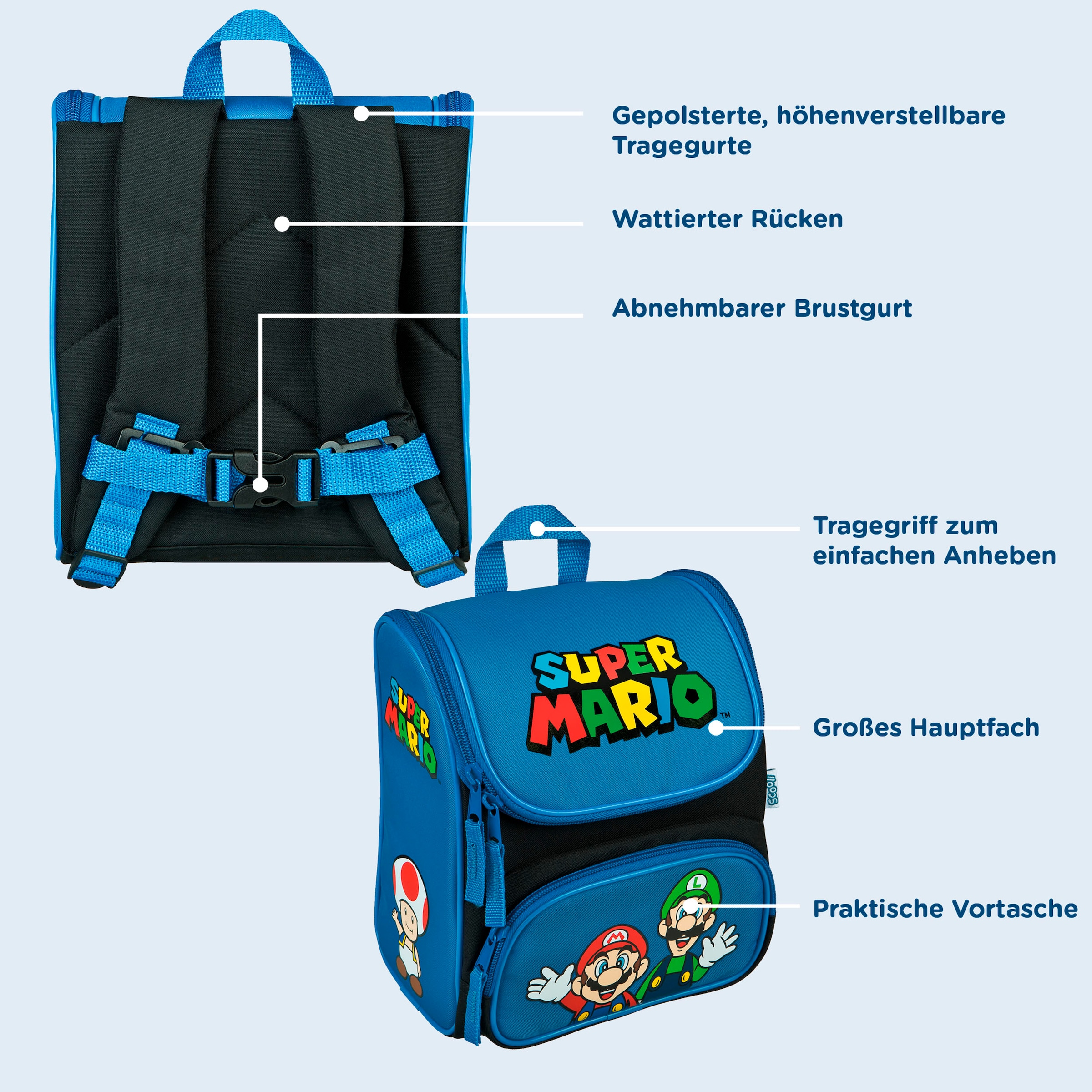 Scooli Vorschulranzen »Cutie, Super Mario«