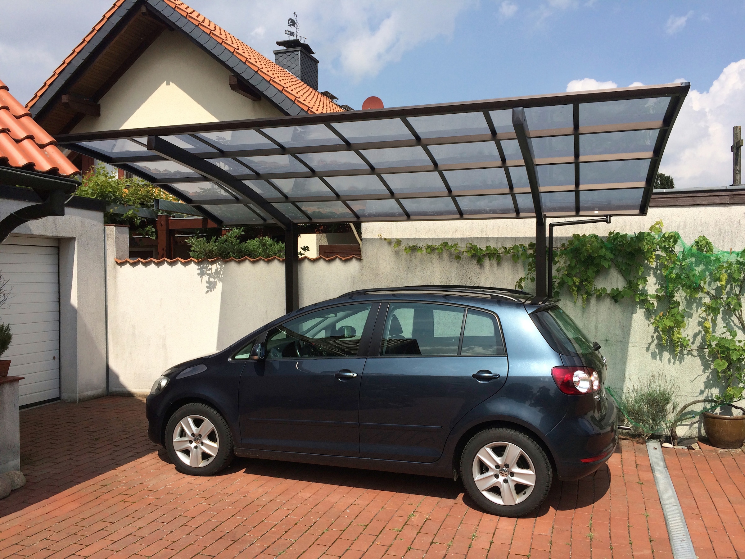 Ximax Einzelcarport »Portoforte Typ 60 Standard-mattbraun«, Aluminium, 254 cm, braun, Aluminium