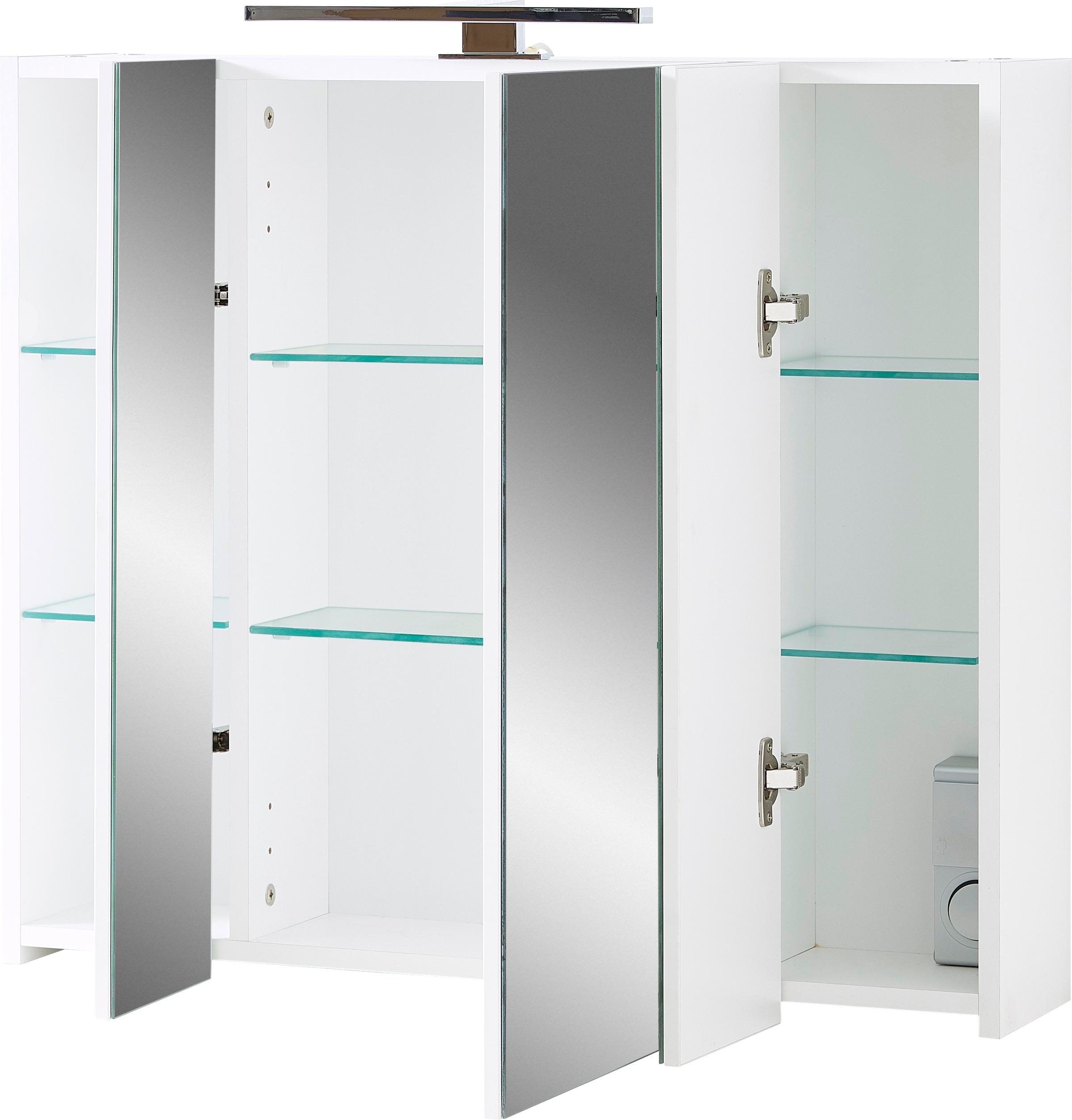 GERMANIA Badmöbel-Set »Ameca«, (2 St.), Badezimmer-Set bestehend aus Waschbeckenunterschrank & Spiegelschrank