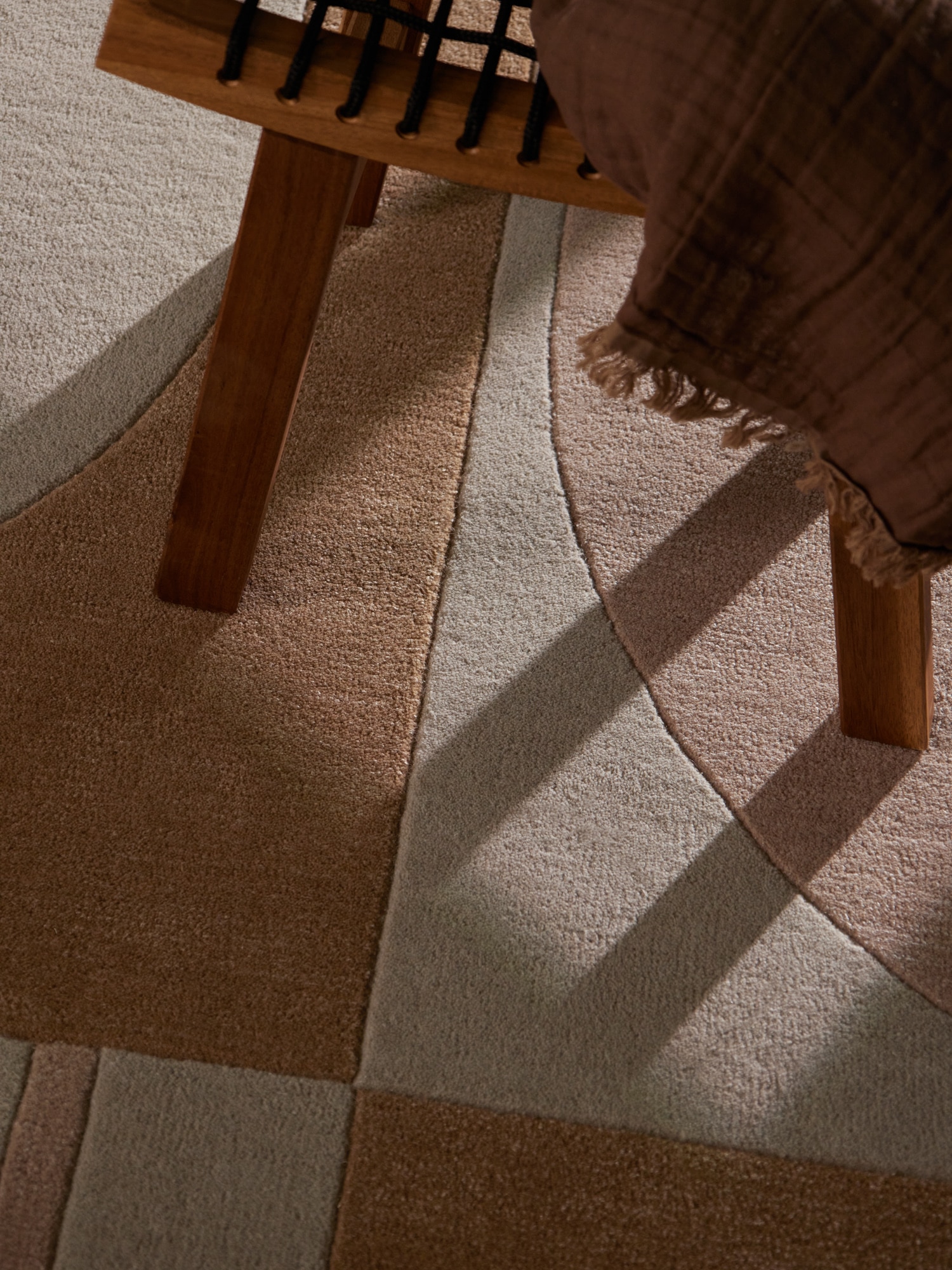 Ted Baker Wollteppich »Windmill« rechteckig 15 mm Höhe Wolle, Naturteppich, Handgemacht, Wohnzimmer, Schlafzimmer, bunt