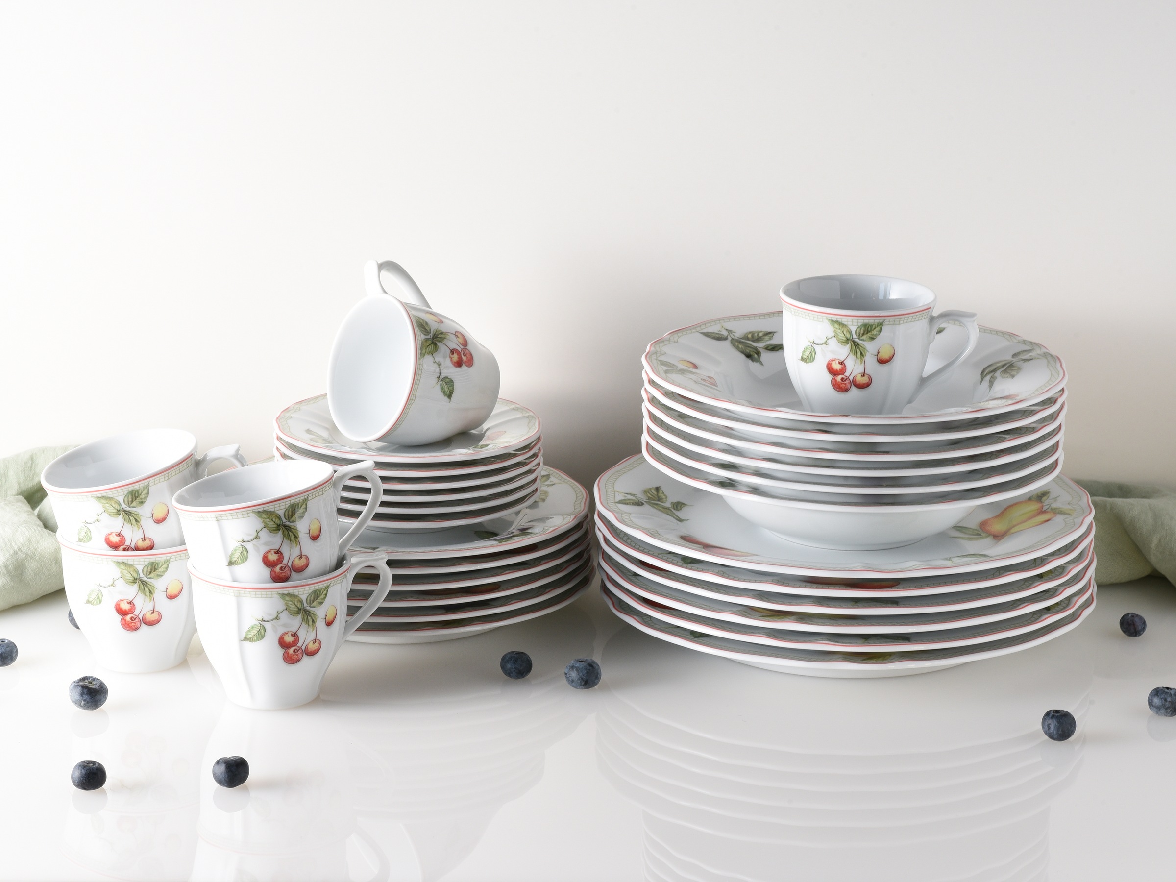 CreaTable Kombiservice "Geschirr-Set Flora Orchard" Service, 30 Teile, für 6 Personen