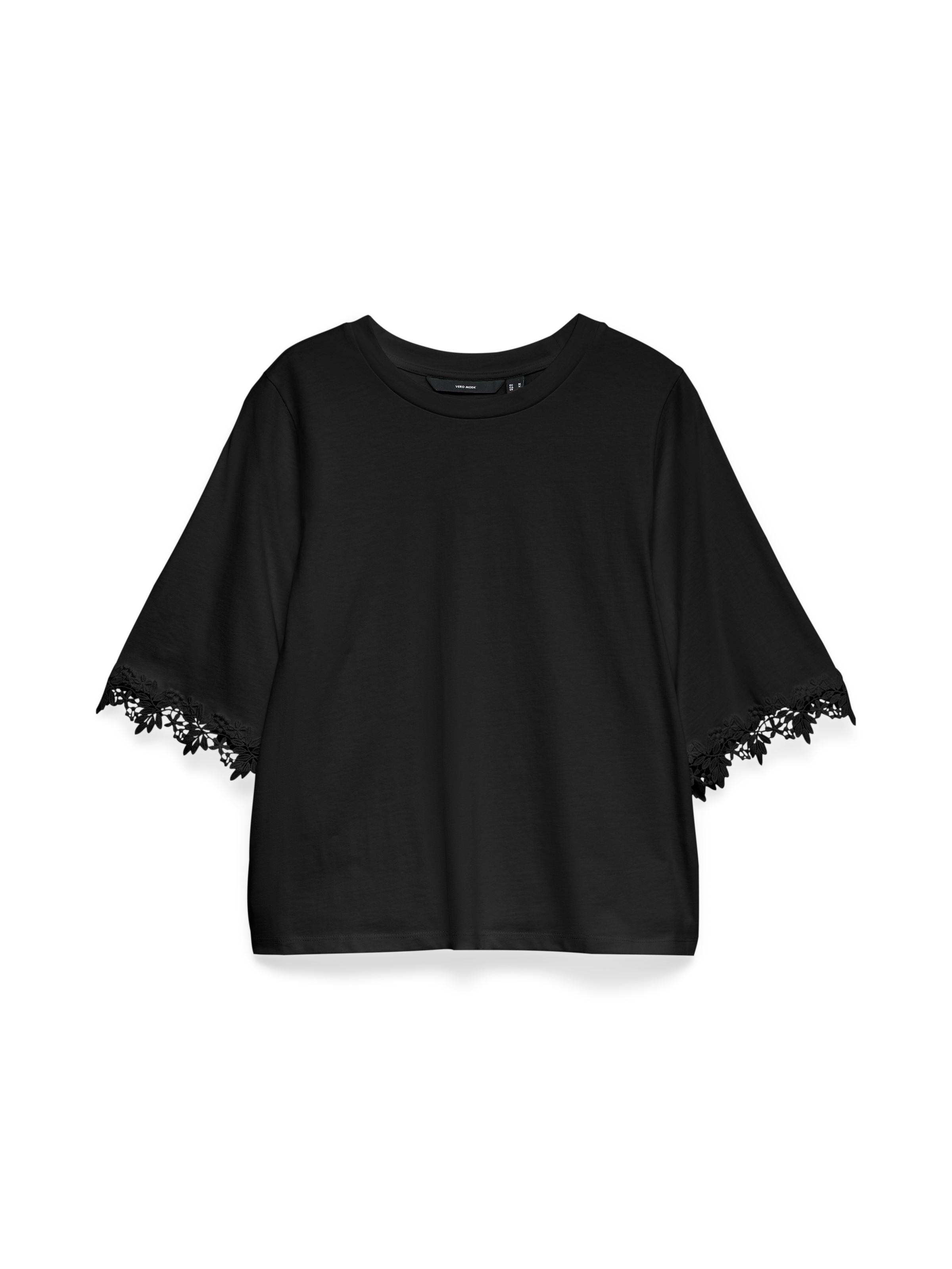 Vero Moda Rundhalsshirt »VMLYLA SS O-NECK TOP JRS« Baumwolle, regular fit