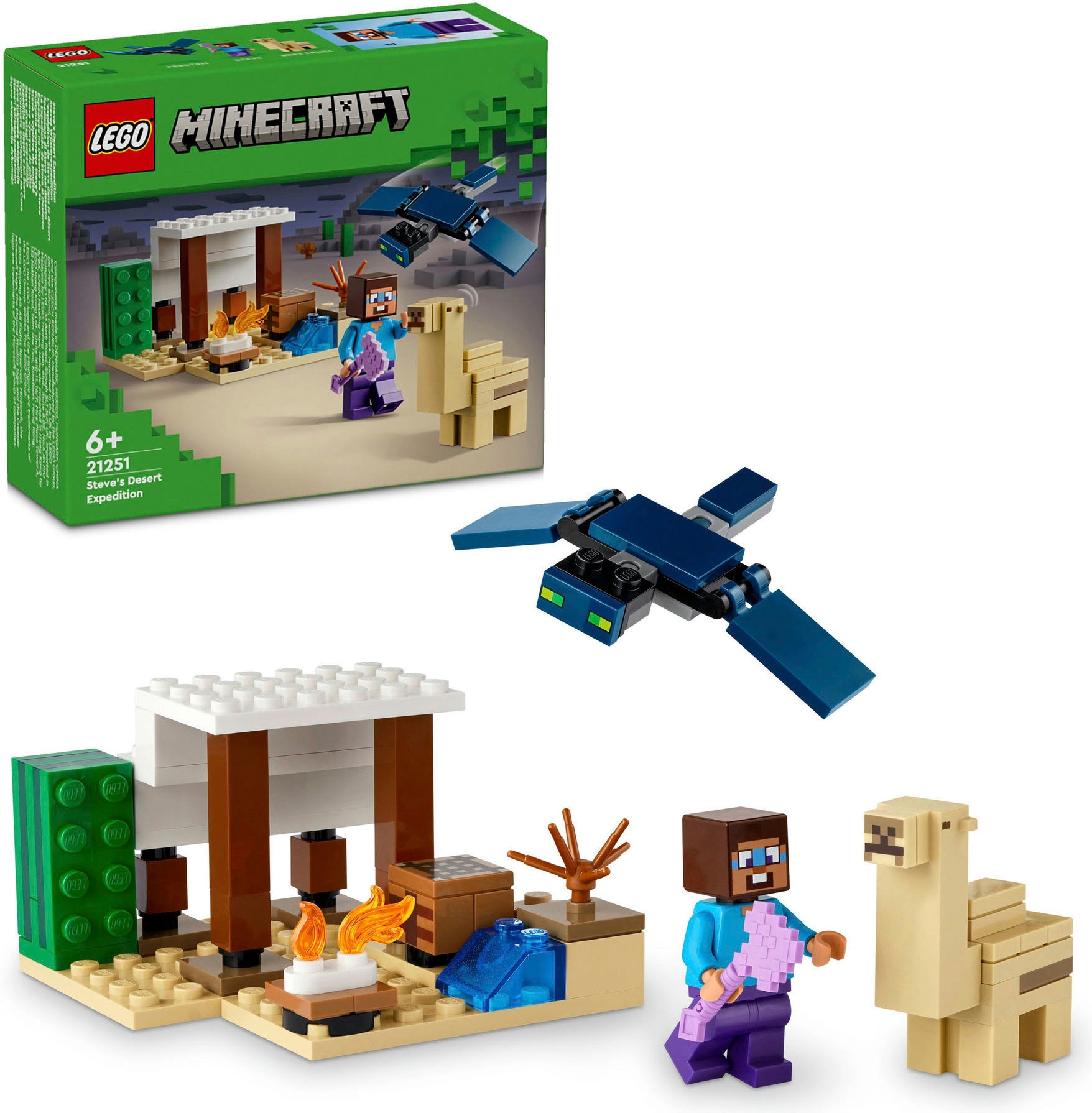 Konstruktionsspielsteine »Steves Wüstenexpedition (21251), LEGO Minecraft«, (75 St.),...