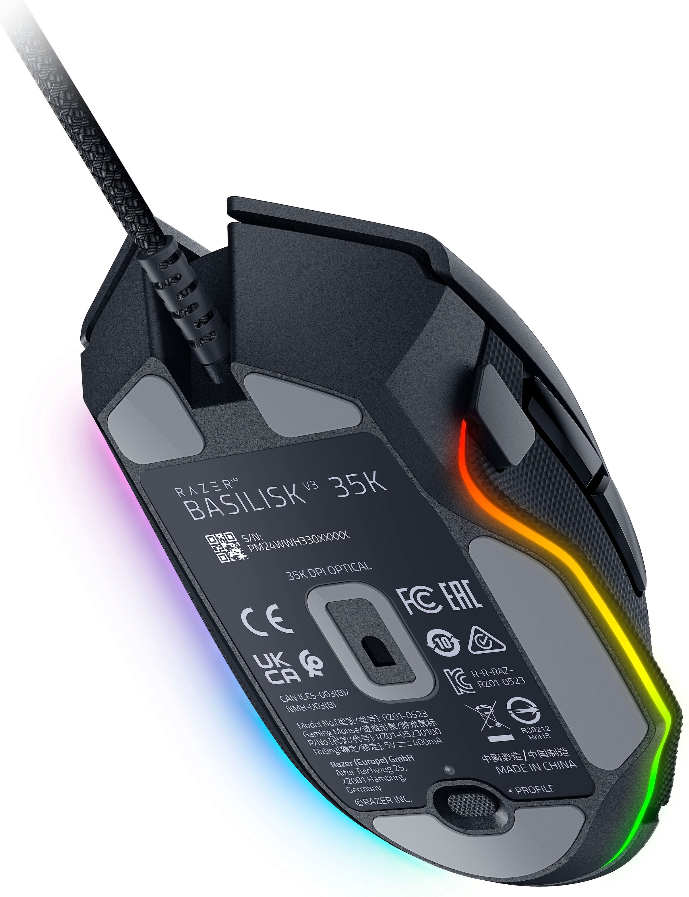 Gaming-Maus »Basilisk V3 35K«, kabelgebunden