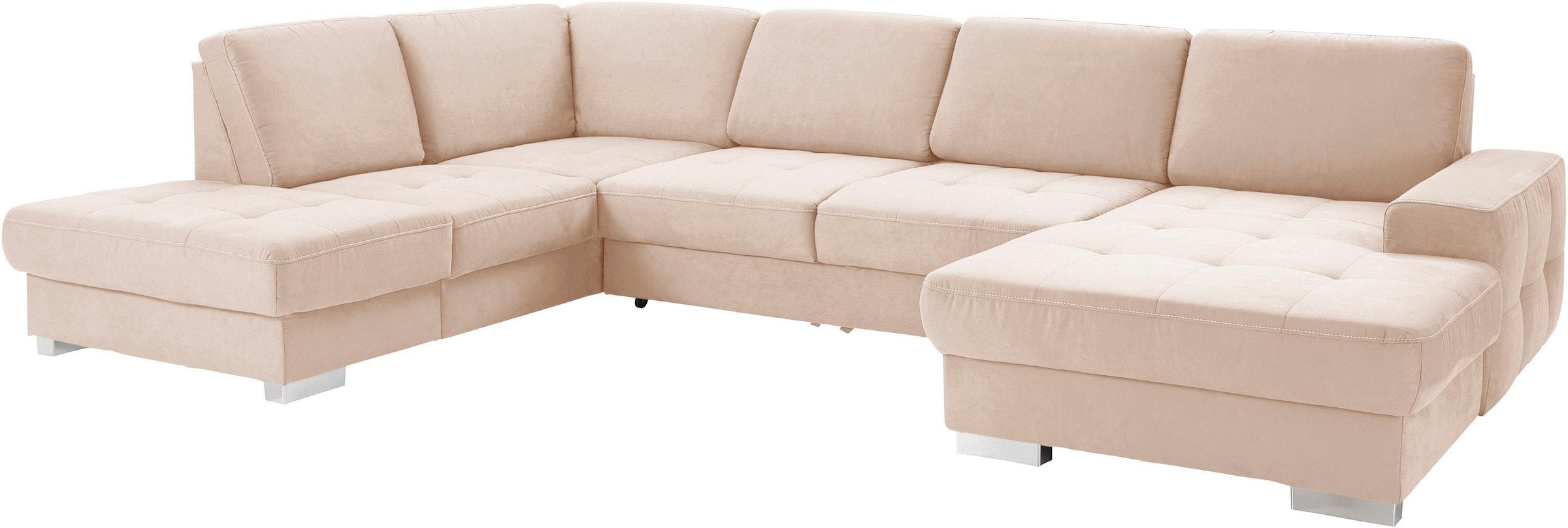 sit&more Wohnlandschaft »Santorini U-Form«, mit Federkern und Sitztiefenverstellung, wahlweise mit Bettfunktion