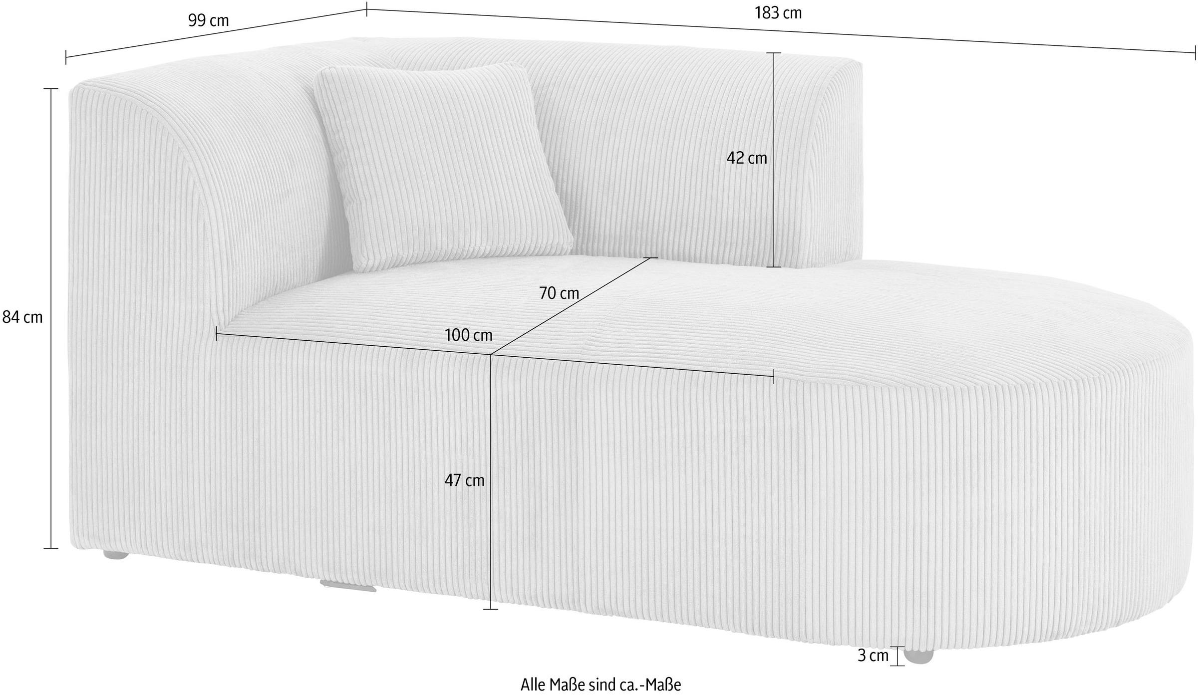 andas Sofa-Eckelement »Alesund«, als Einzelelement oder Modulteil