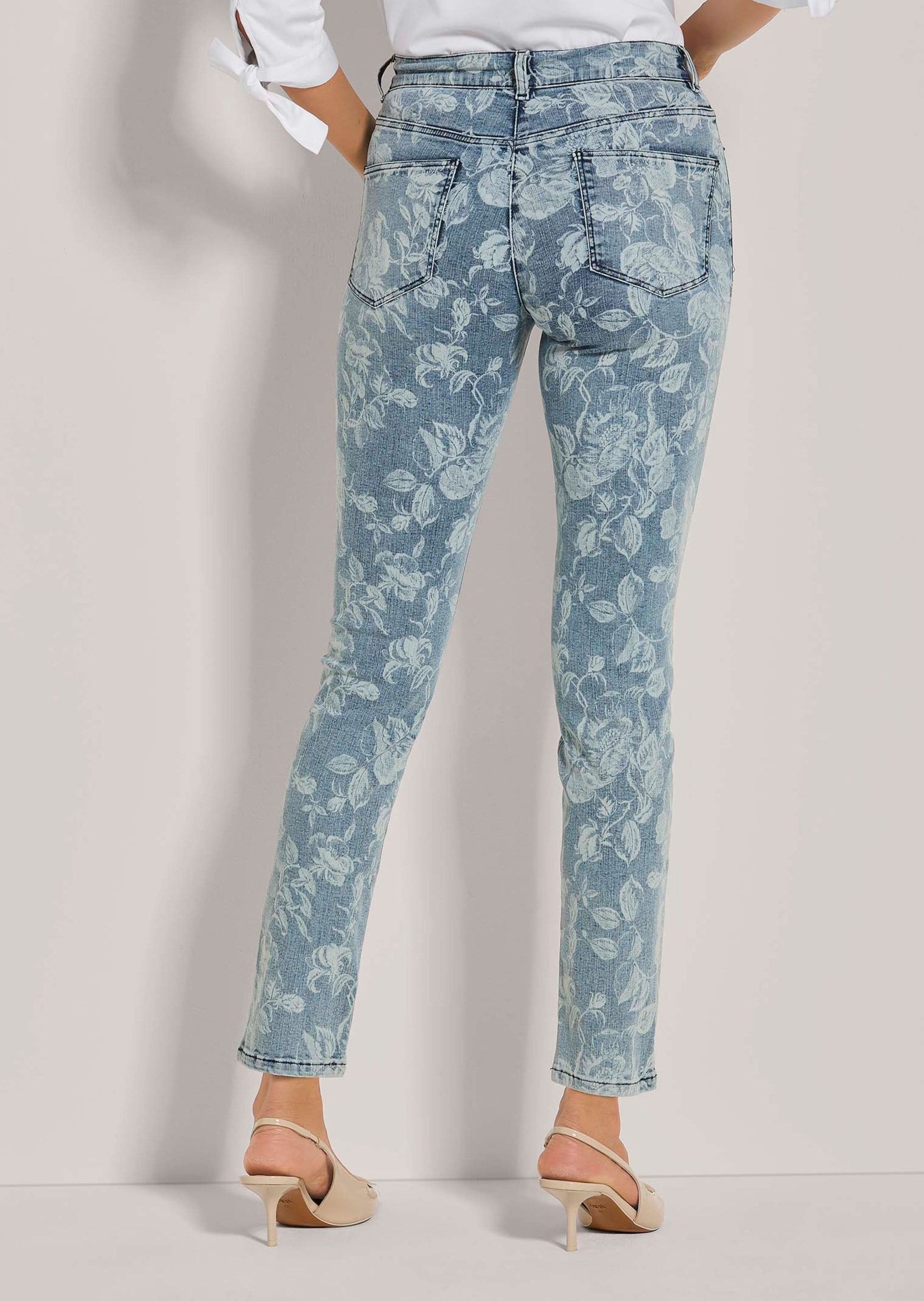 MADELEINE Regular-fit-Jeans »Jeans Schlanke Five-Pocket mit Unikat-Print«