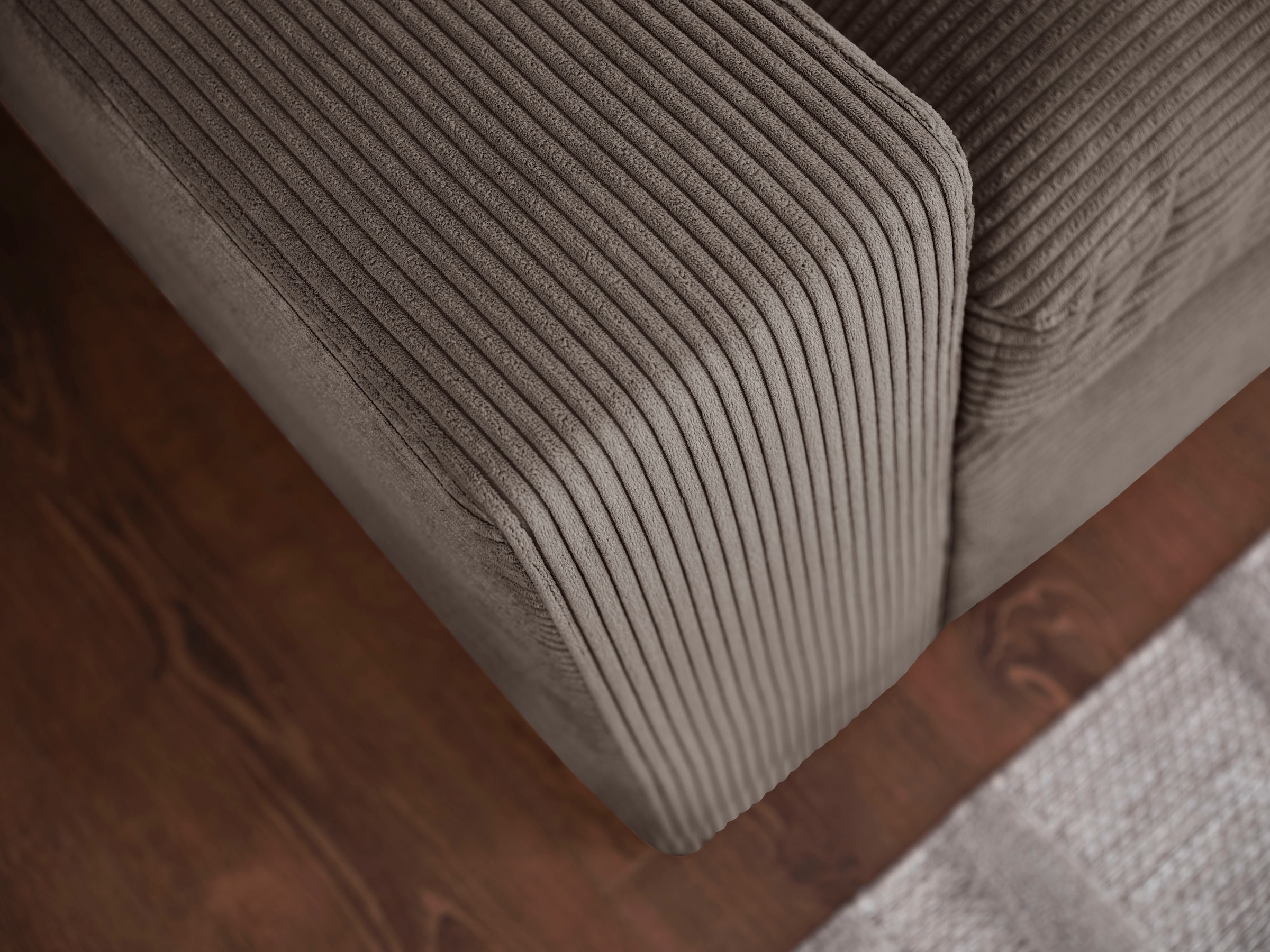 alina Ecksofa »Sandy«, mit losen Sitz und Rückenkissen, in modernem Cordstoff