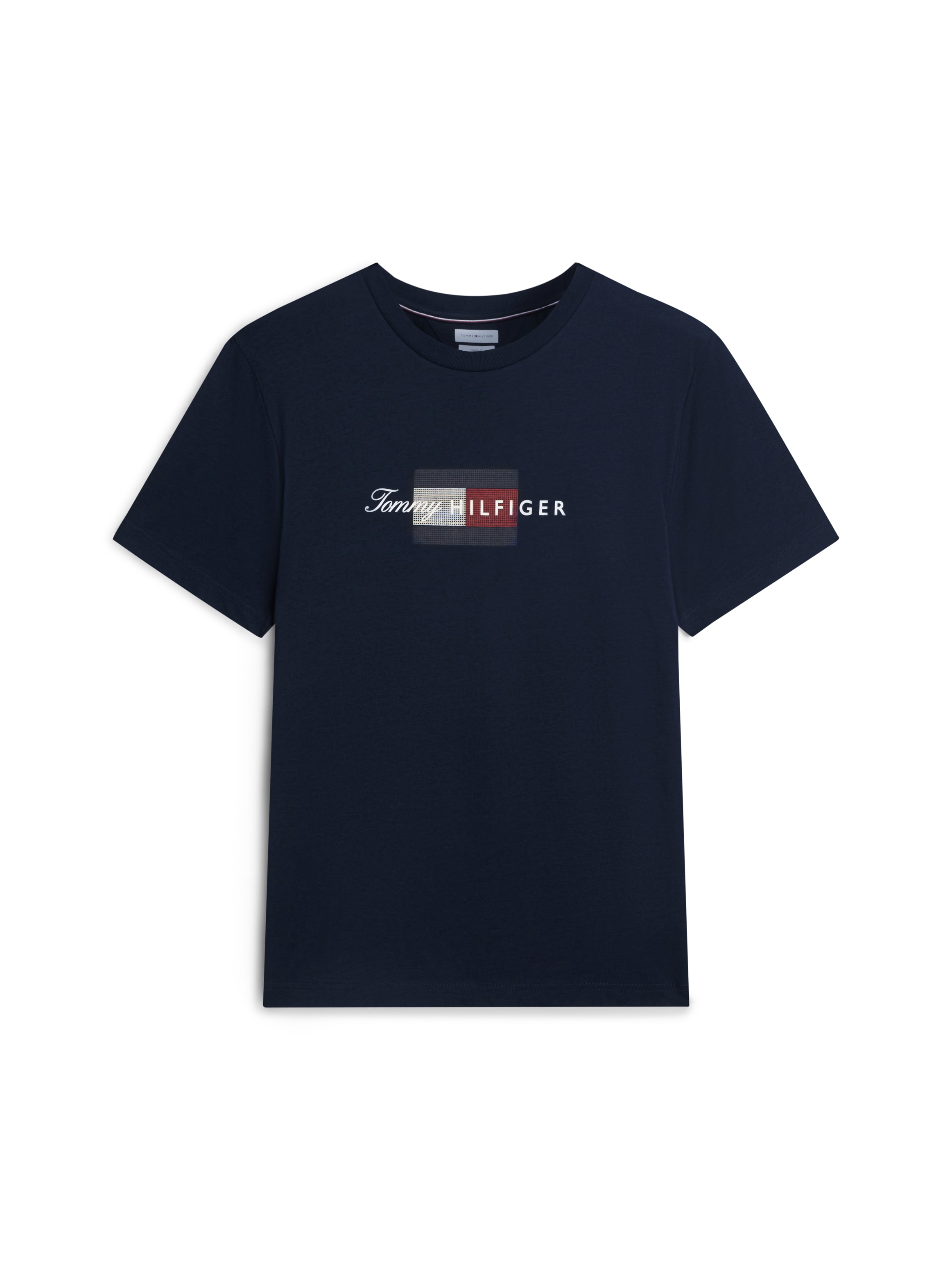 Tommy Hilfiger T-Shirt »SCRIPT FLAG REGULAR TEE« aus Jersey mit Flag-Grafik