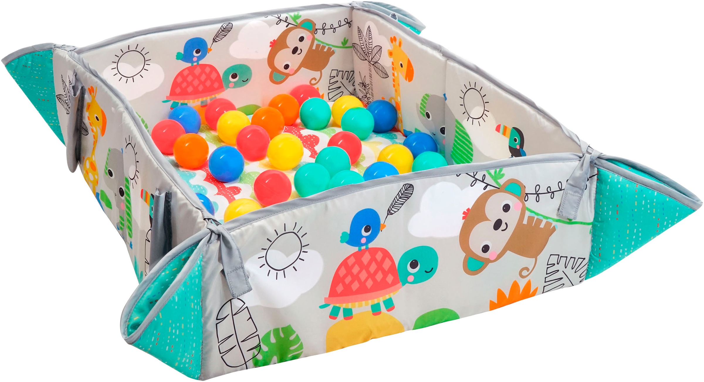 Bright Starts Spielbogen »5-in-1 Your Way Ball Play™ Activity Gym & Ball Pit - Totally Tropical™«, mit Licht und Sound