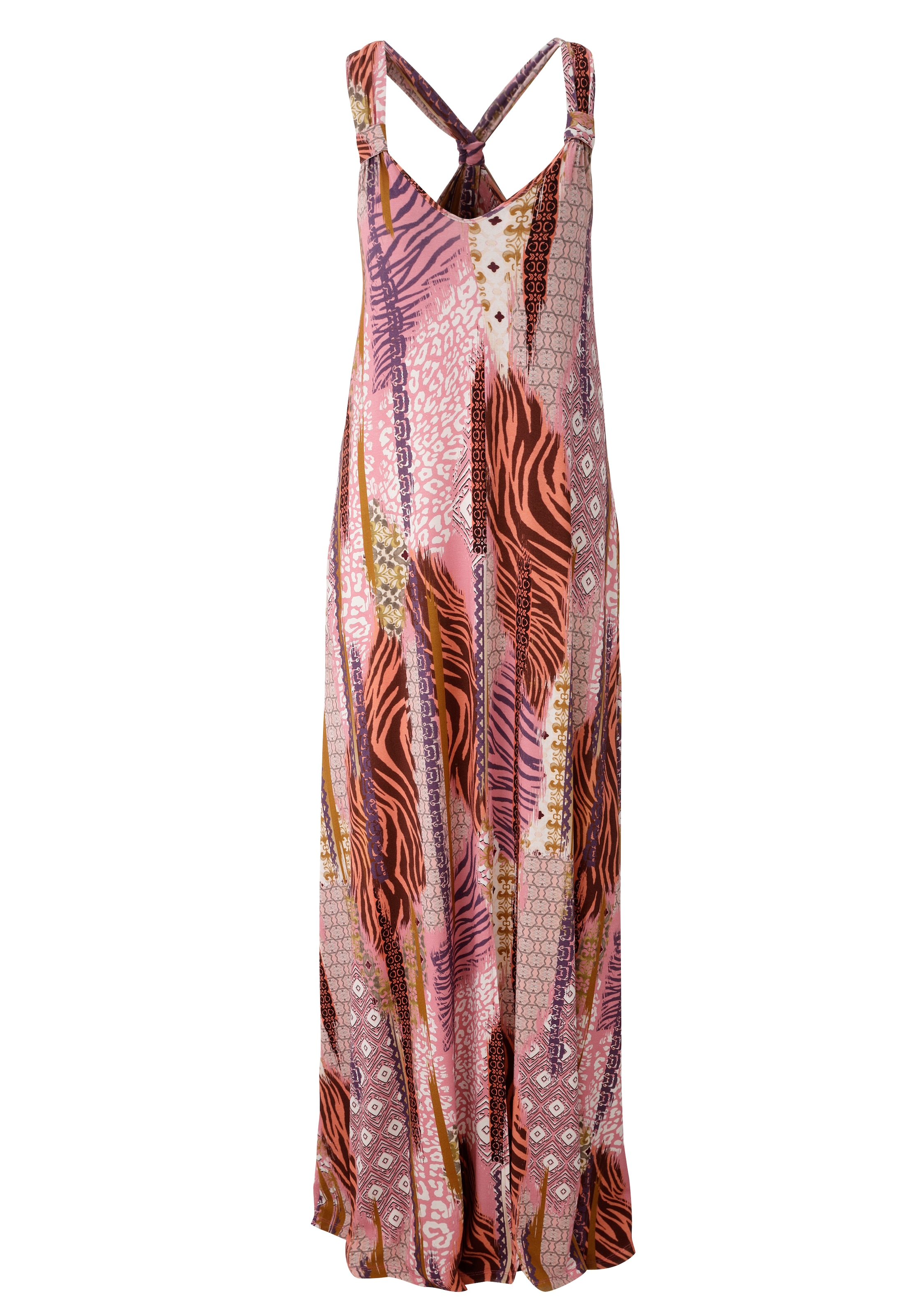 Aniston CASUAL Sommerkleid Eingrifftaschen mit fantasievollen Patch-Drucken - NEUE KOLLEKTION