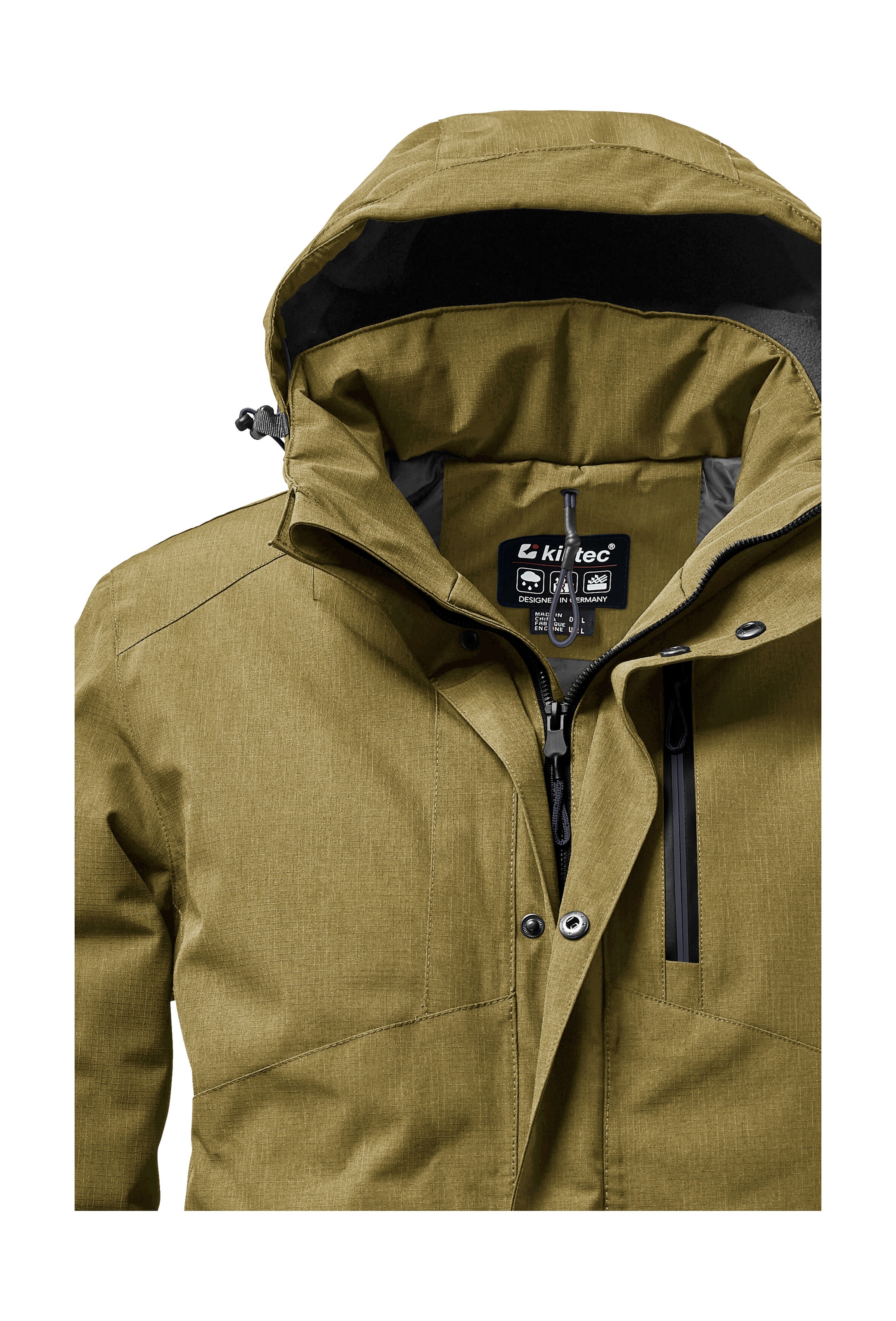 Killtec Outdoorjacke »KOW 161 MN JCKT«, Wasser- und winddichte Funktionsjacke mit abnehmbarer Kapuze