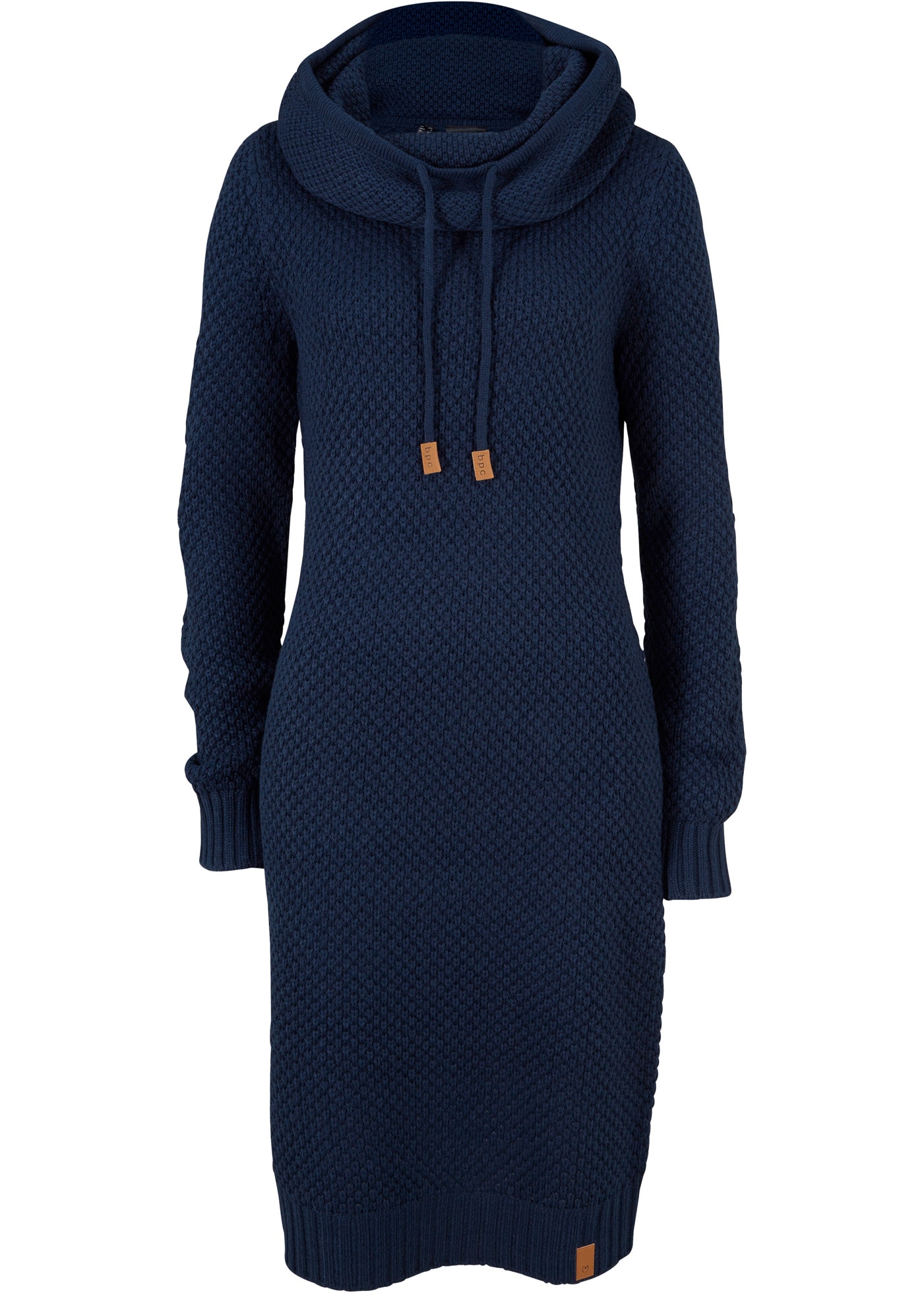 bonprix Strickkleid »Strickkleid mit Schalkragen« für vielseitige Anlässe, aus Polyacryl, schmale Passform