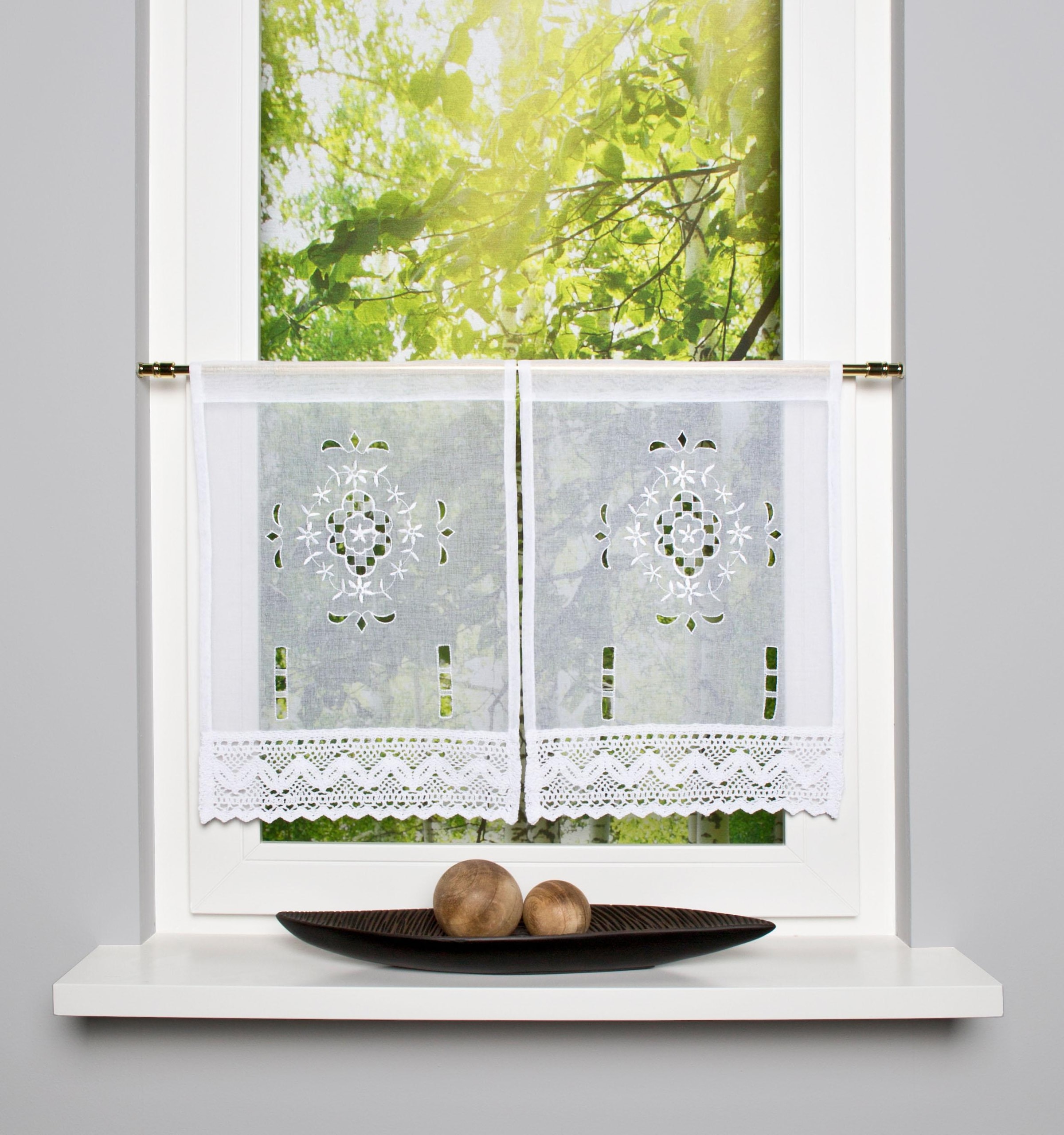 heine home Querbehang Stangendurchzug 2 Stk. tlg.