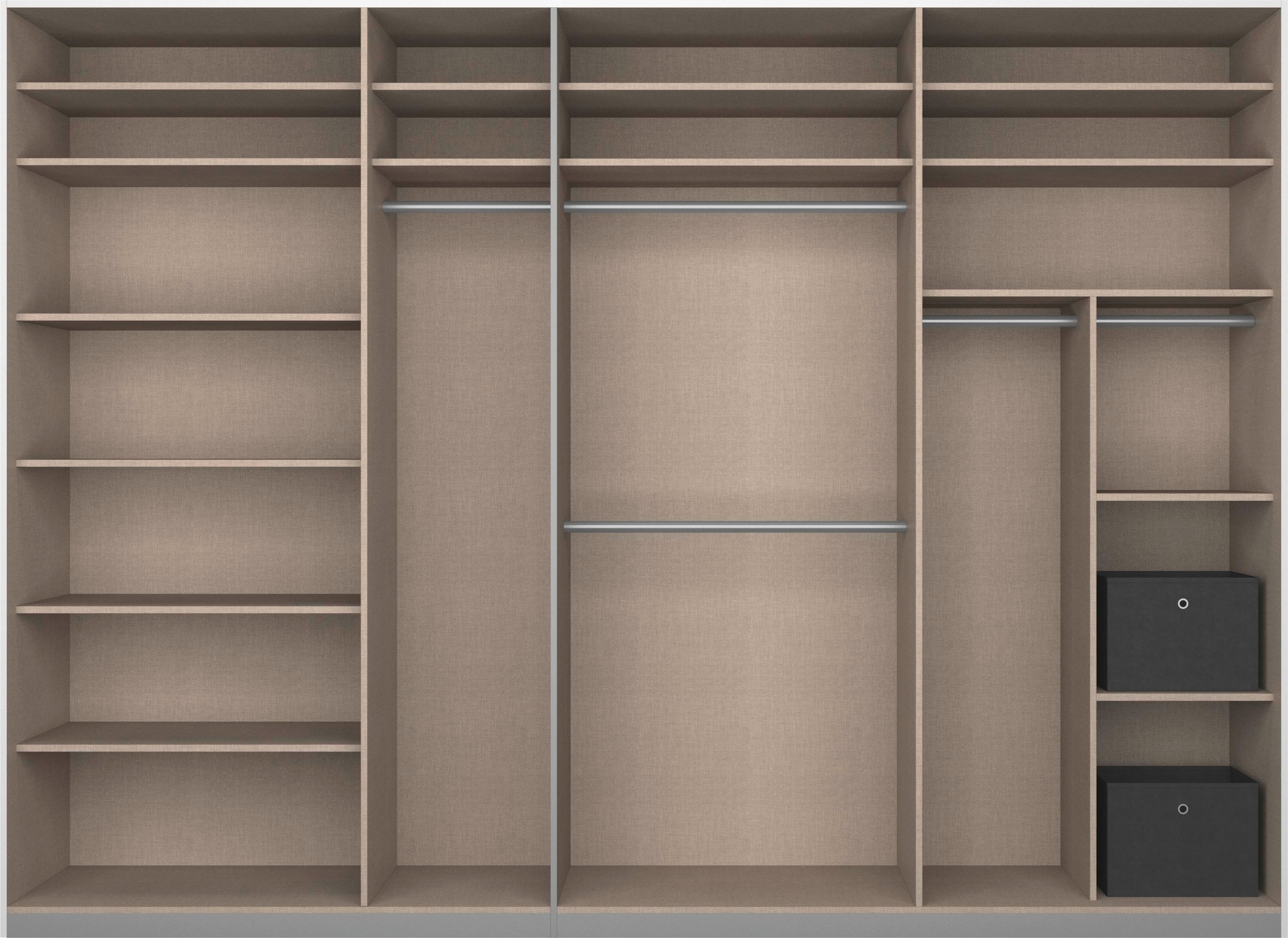 rauch Schwebetürenschrank »Schwebetürenschrank Kleiderschrank Schrank Garderobe CORTONA«, inkl. Inneneinteilung, 2 Stoffboxen und zusätzlichen Einlegeböden