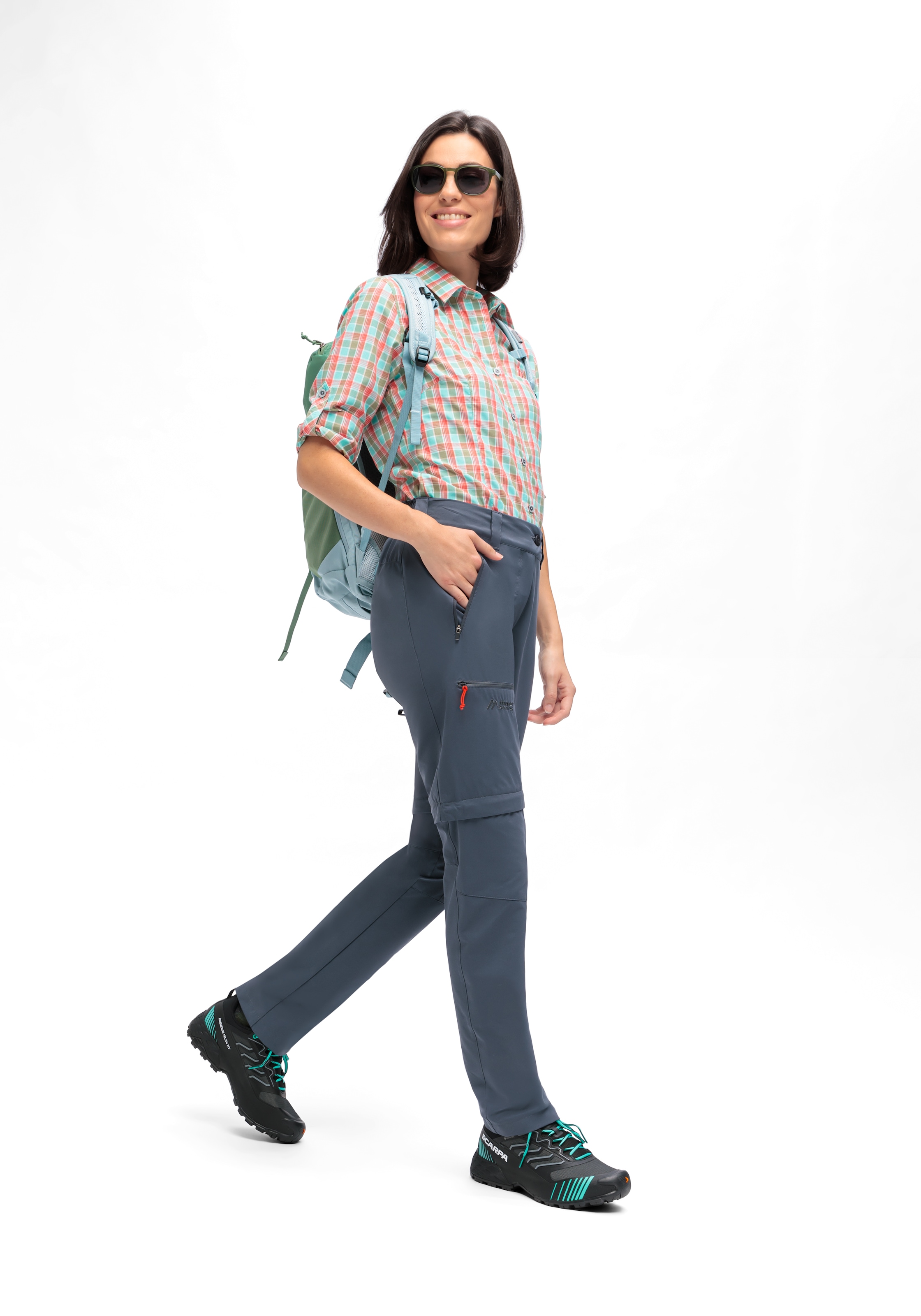 Maier Sports Outdoorhose »Nata Zip Loop«, Damen Wanderhose, Zip-Off Funktionshose, 3 Taschen, Regular Fit