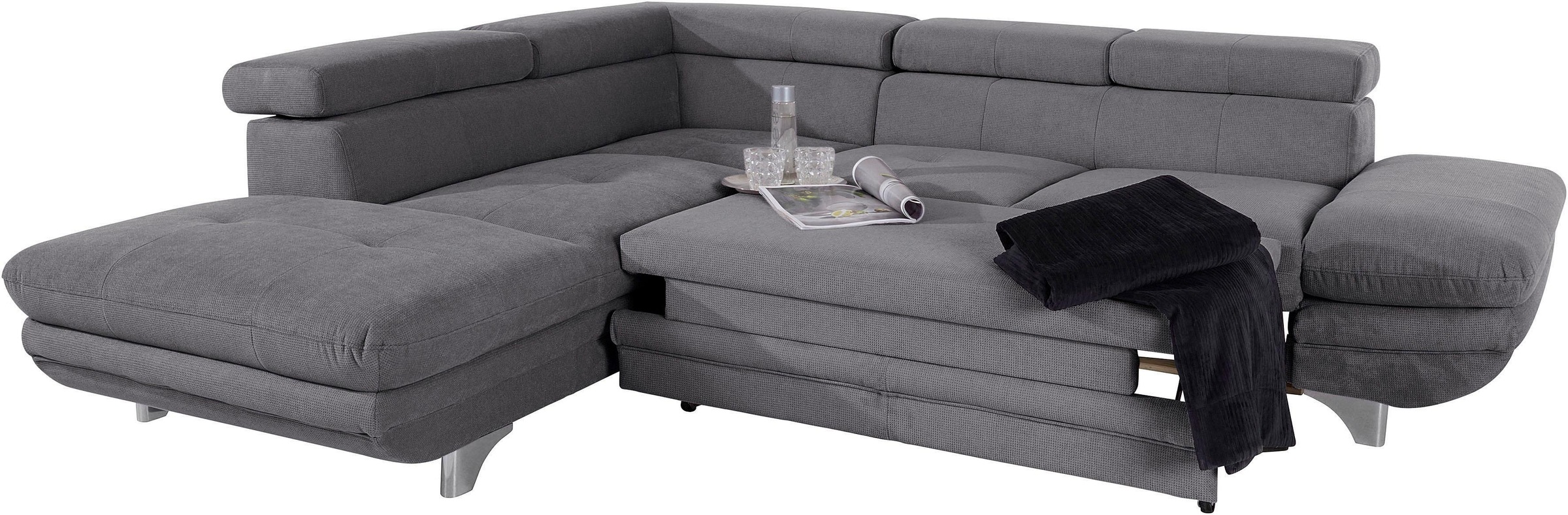 COTTA Ecksofa »Enterprise L-Form«, inklusive Kopf- und Armteilverstellung, wahlweise mit Bettfunktion