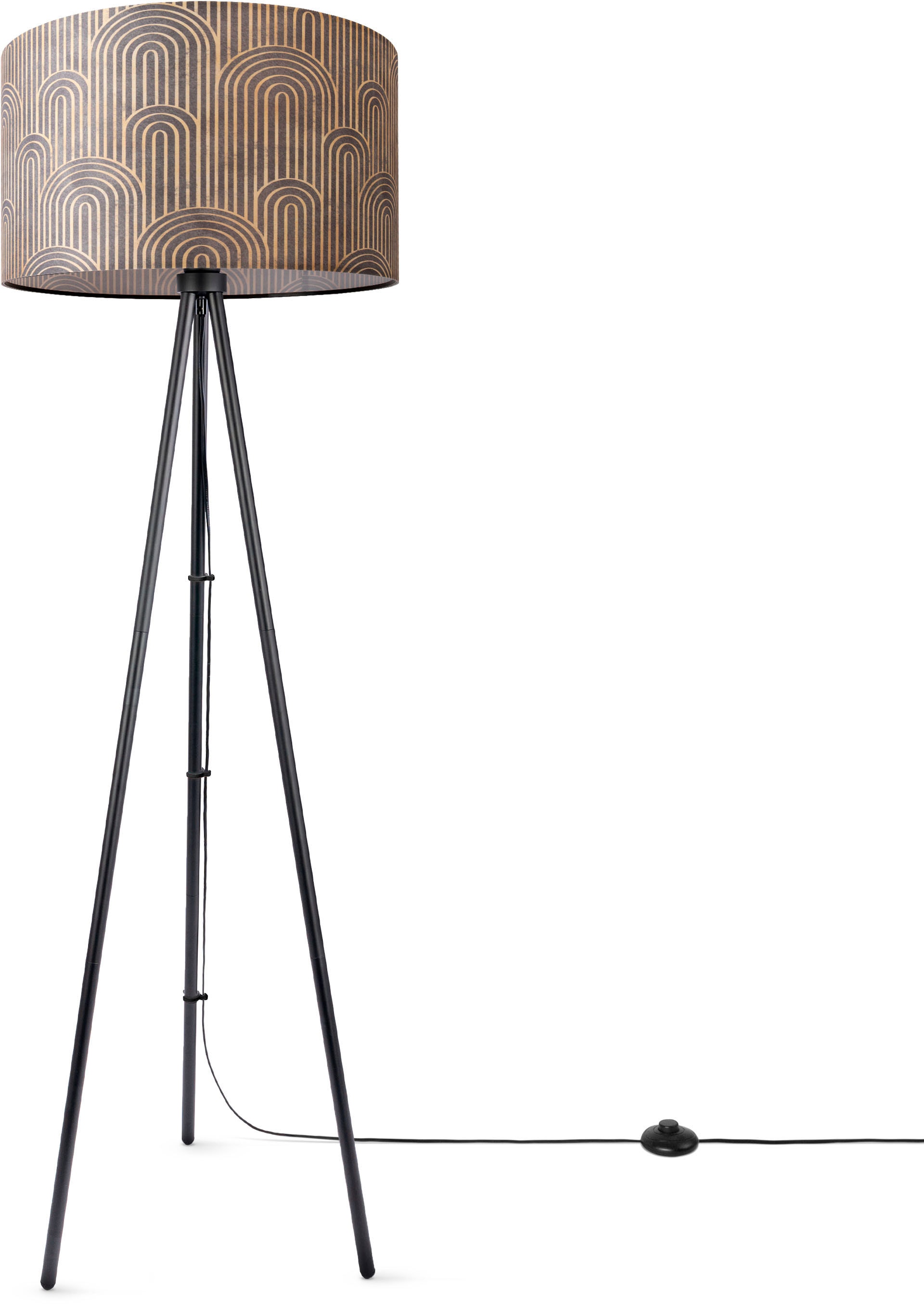 Paco Garantie online Stehlampe kaufen Home XXL 3 Jahren »Trina Pillar«, mit Dreibein Vintage Leselampe Büro Stoffschirm Stehlampe | Wohnzimmer Mit