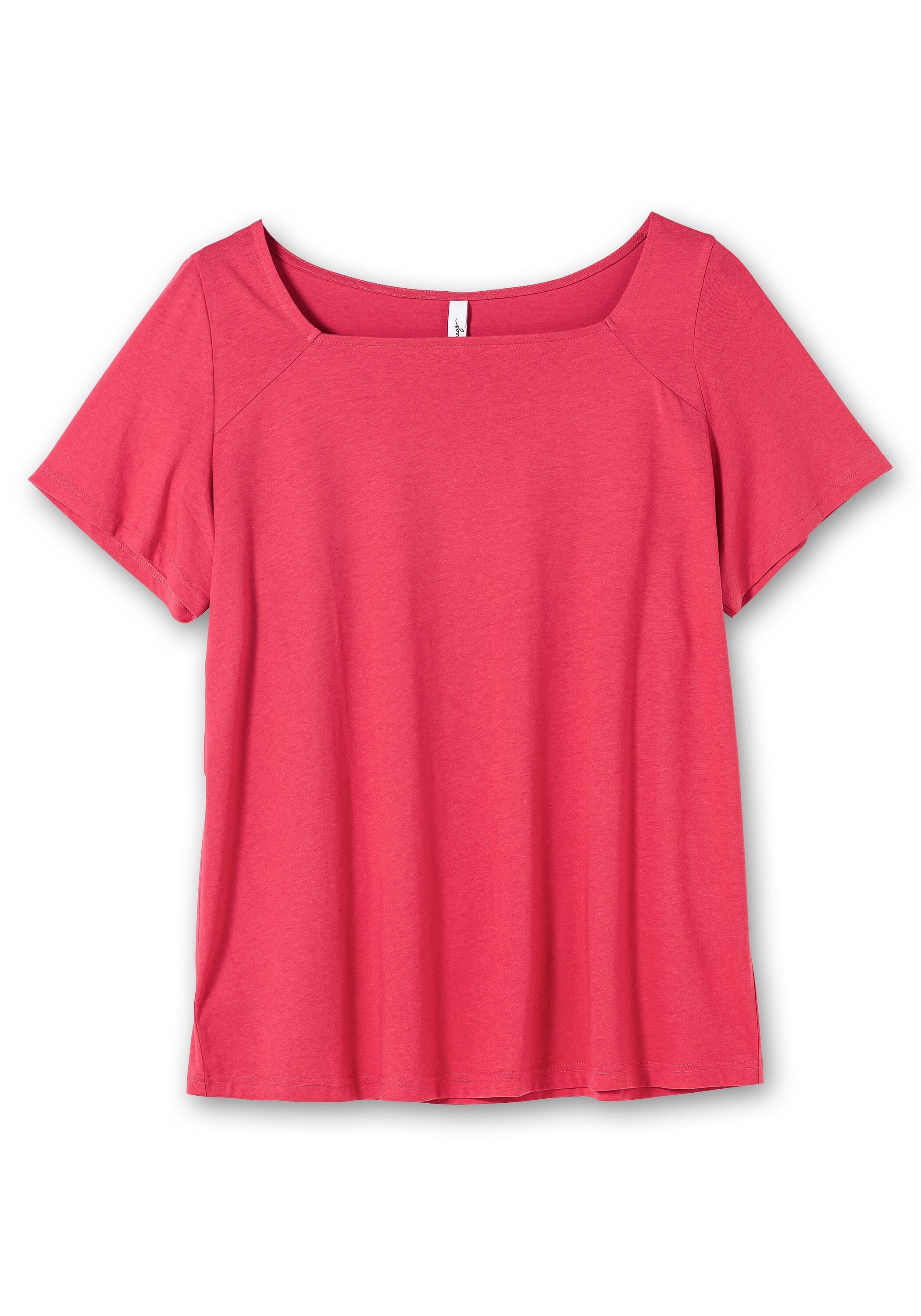 Sheego T-Shirt »Shirt mit Flügelärmeln und Karree-Ausschnitt«, mit Flügelärmeln und Karree-Ausschnitt
