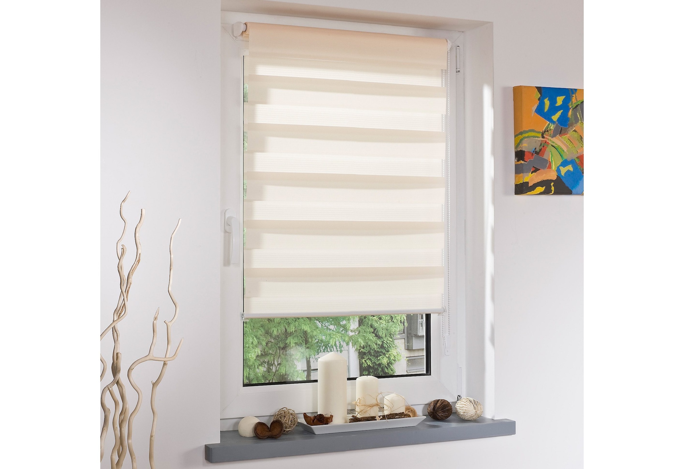 Liedeco Doppelrollo »Klemmfix-Duo-Rollo«, Lichtschutz, ohne Bohren, 1 Stück