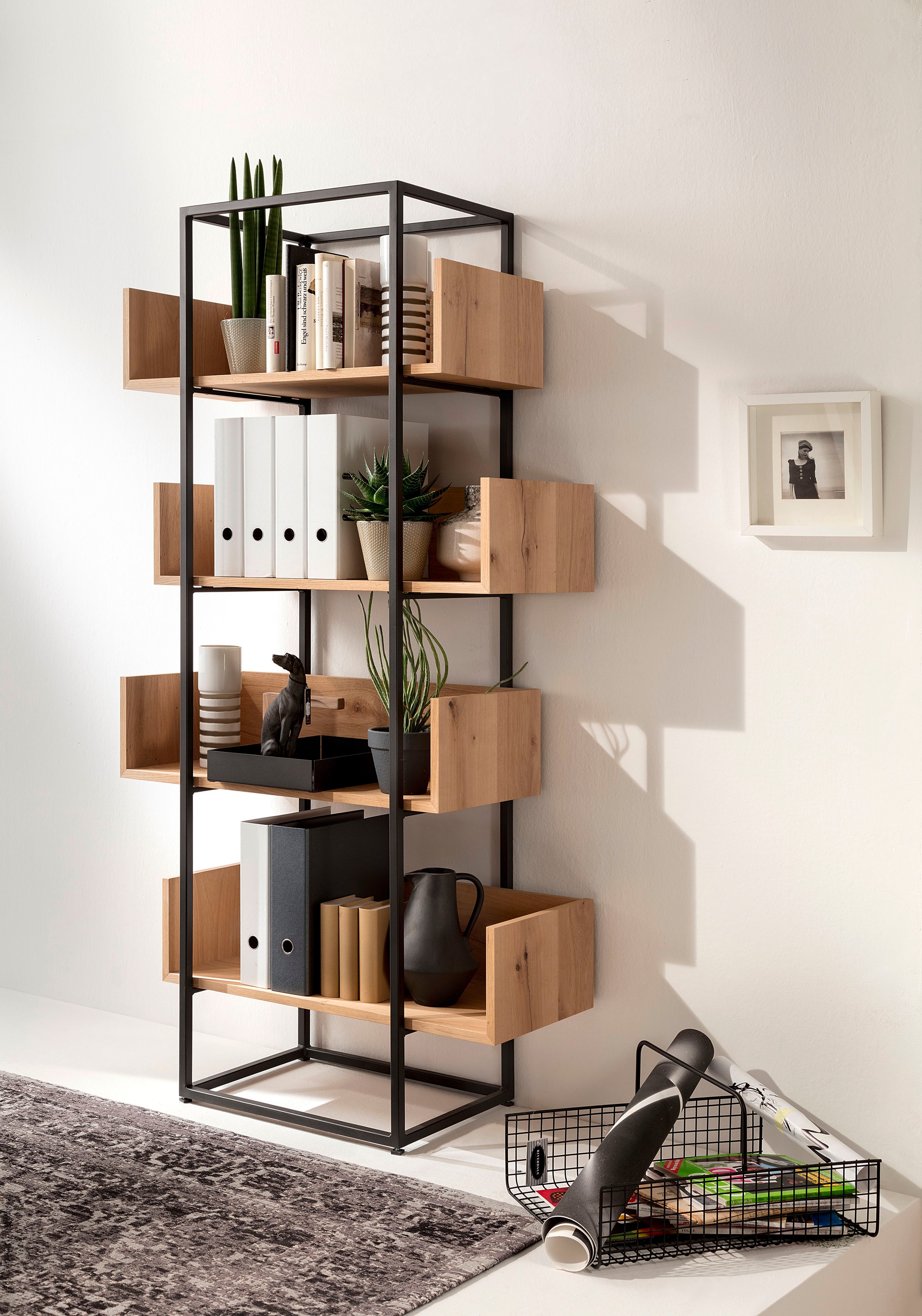 GWINNER Ablageregal »Style«, aus Echtholzfurnier, Metallgestell, Made in Germany,... kaufen