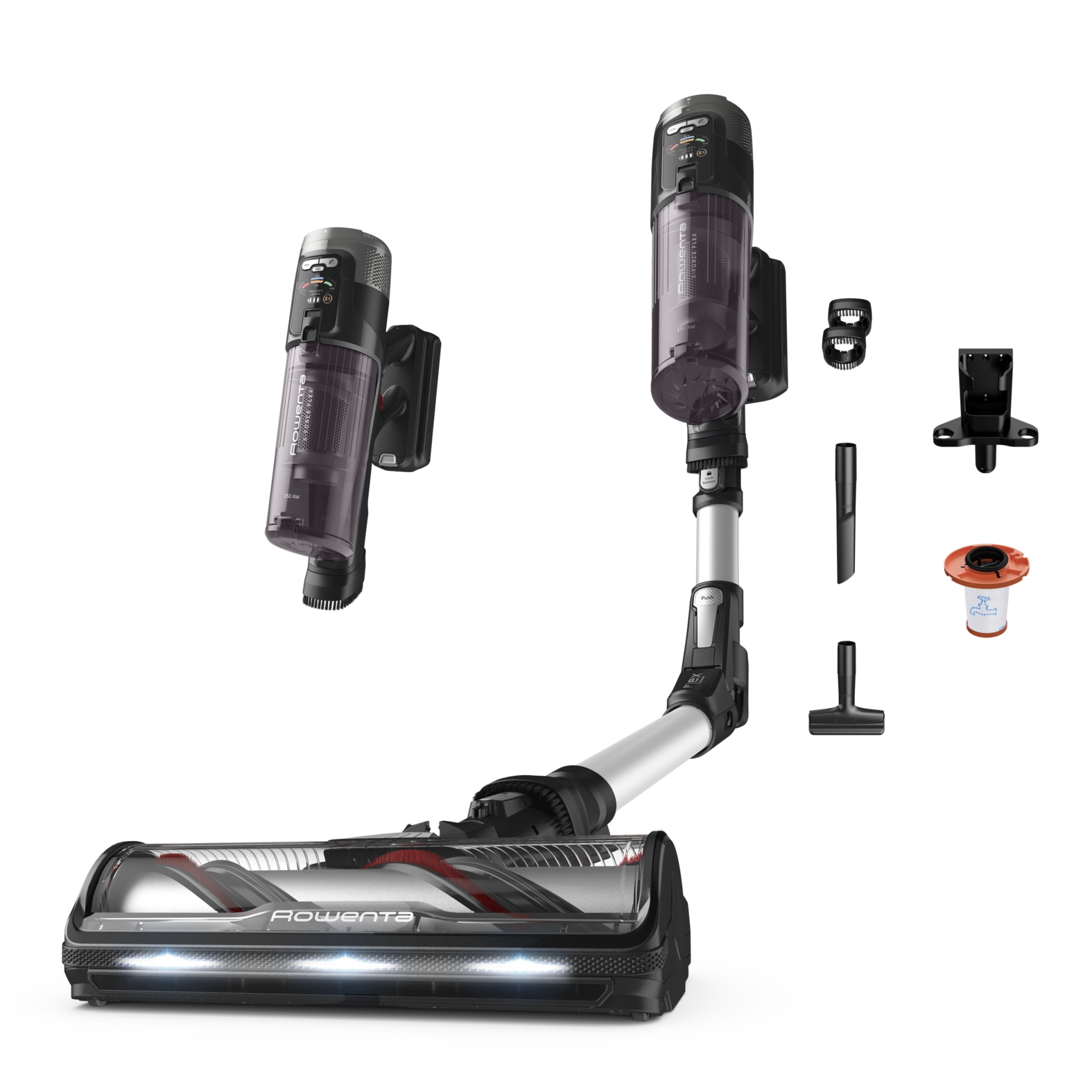 Rowenta RH9A36WV aspirateur balai et balai électrique Aspirateur-balai 2 en 1 Batterie Sec Sans sac Violet