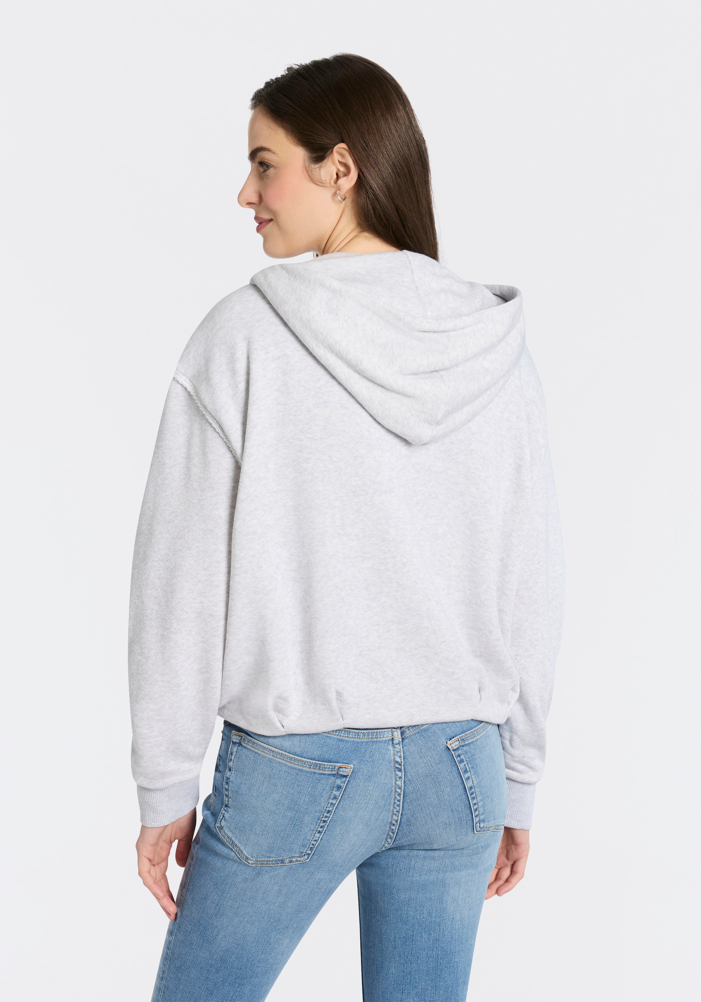 BOSS ORANGE Kapuzensweatjacke »Elendy Premium Damenmode« im Balloon Fit