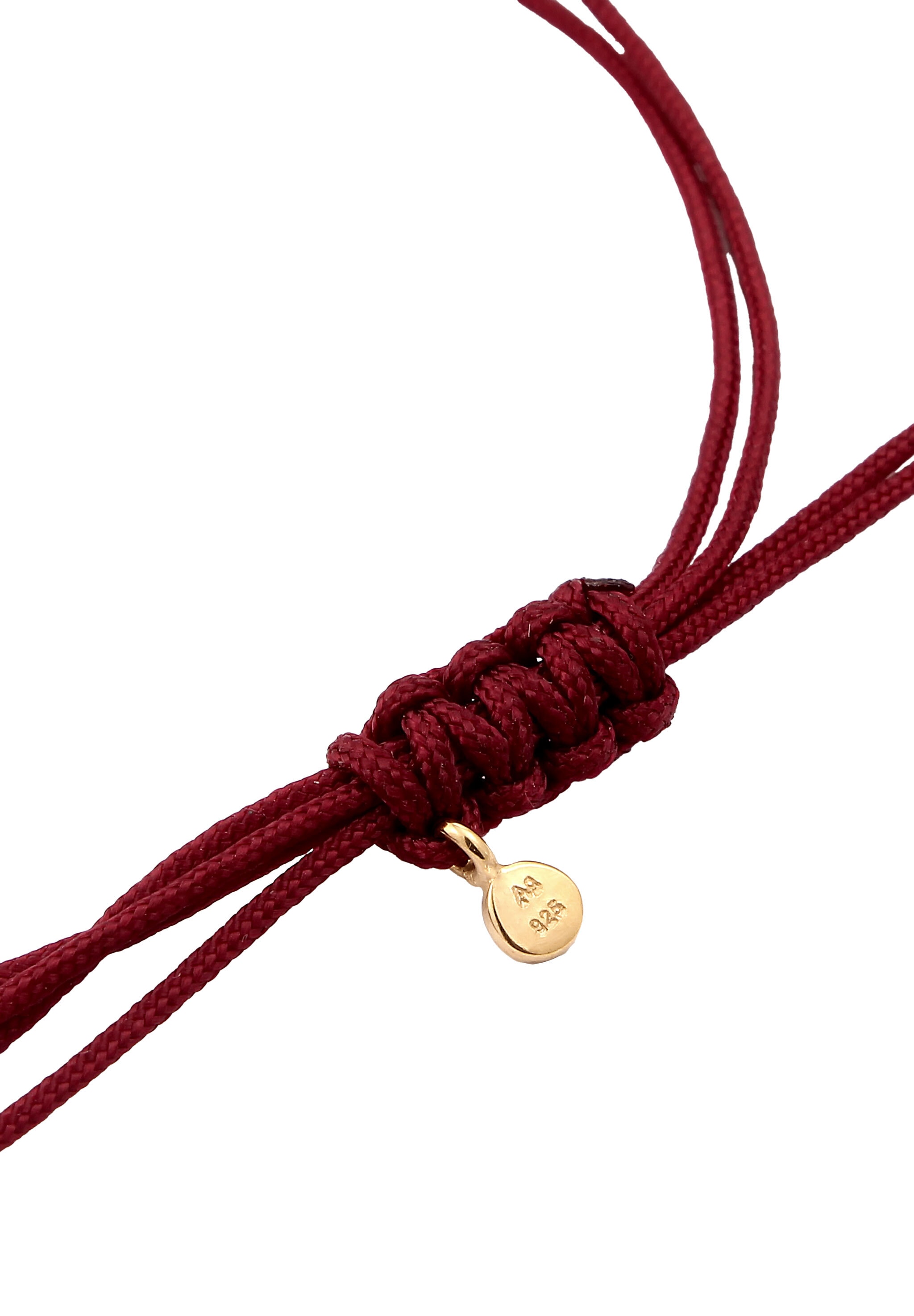 Elli Armkette »Armband Nylon mit Herz 925 Sterling Silber«