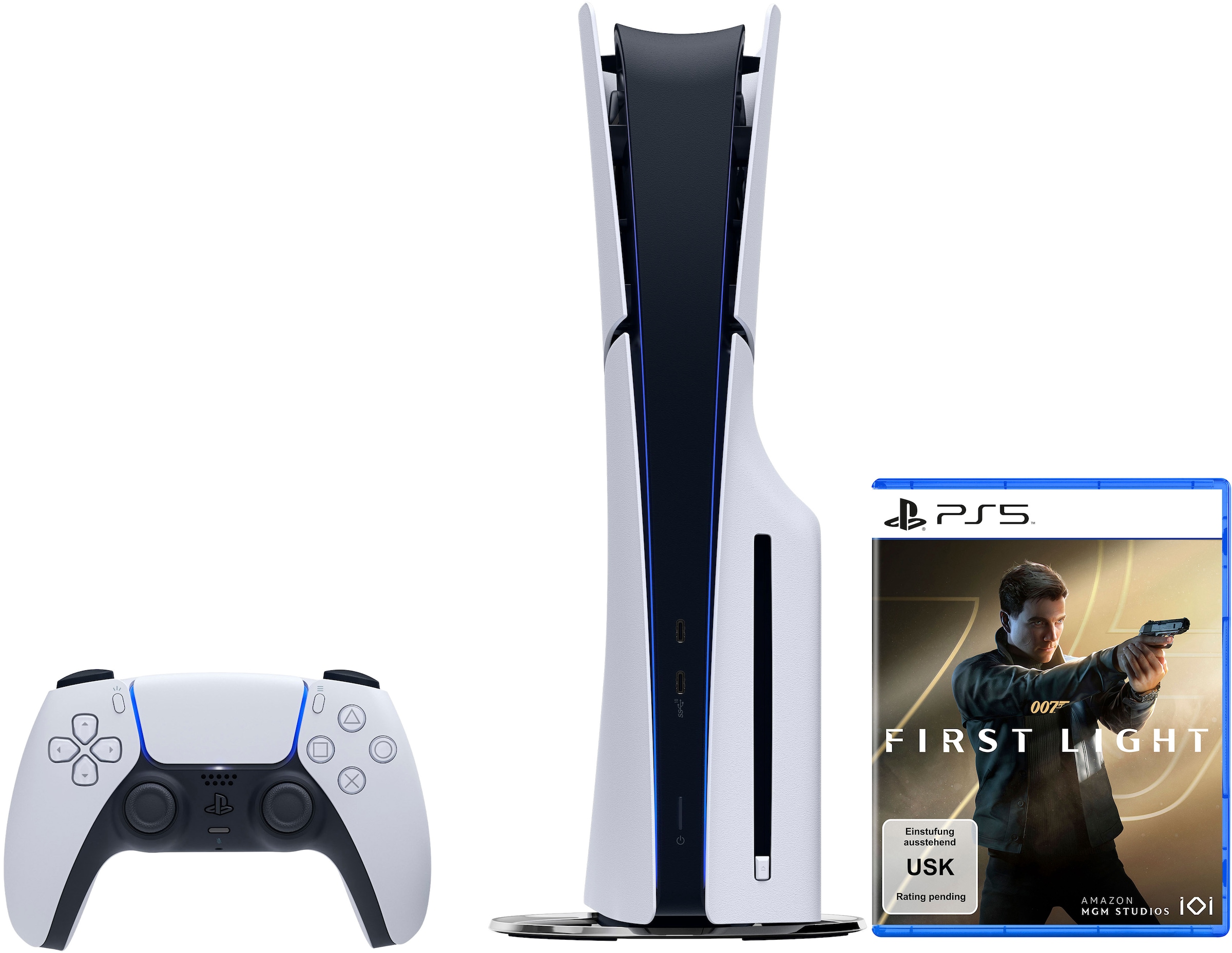 PlayStation 5 Konsolen-Set »PS5 Disk Edition (Slim) inkl. 007 First Light« 1.000 TB