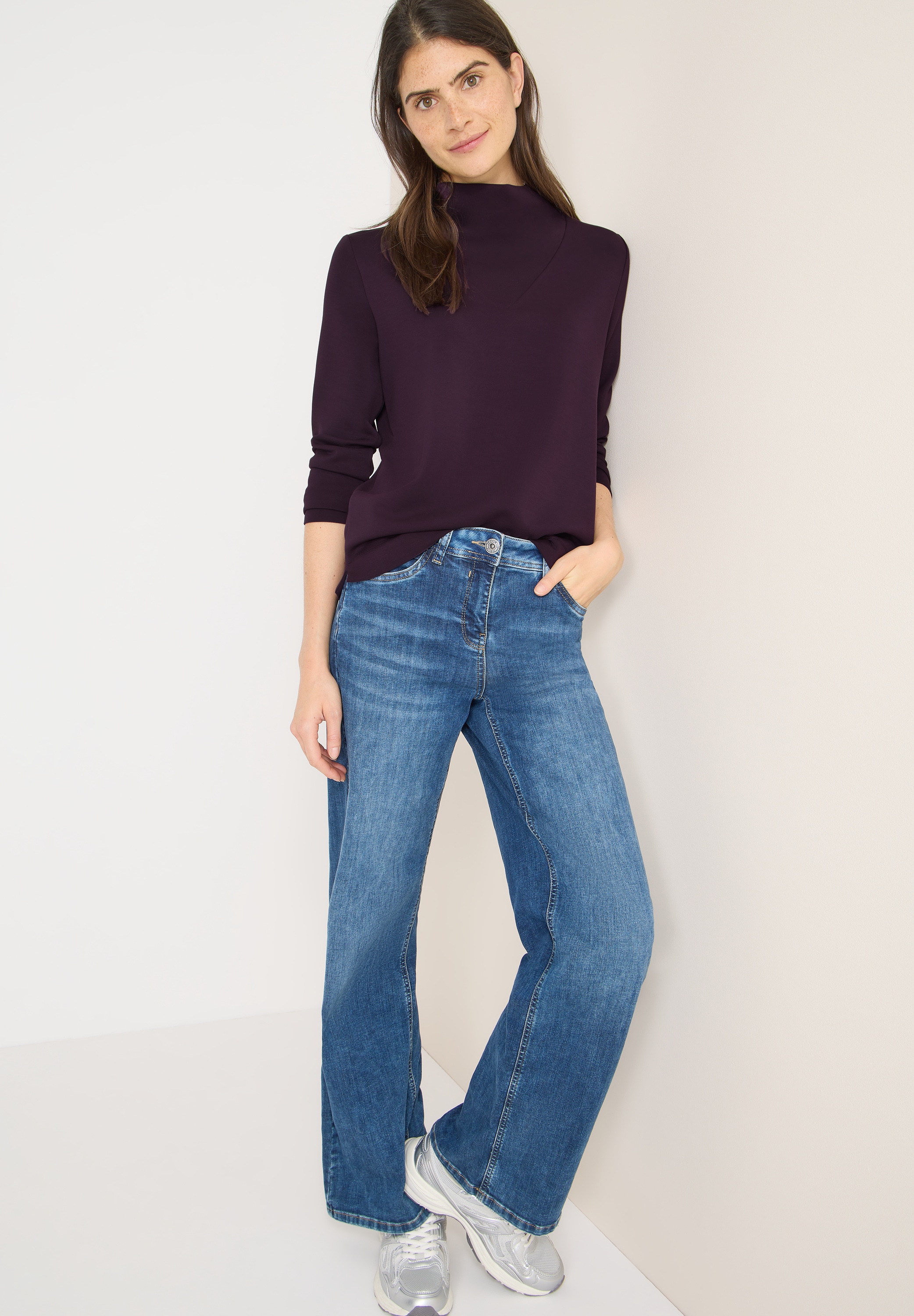 Cecil Stehkragenpullover mit großem Kragen