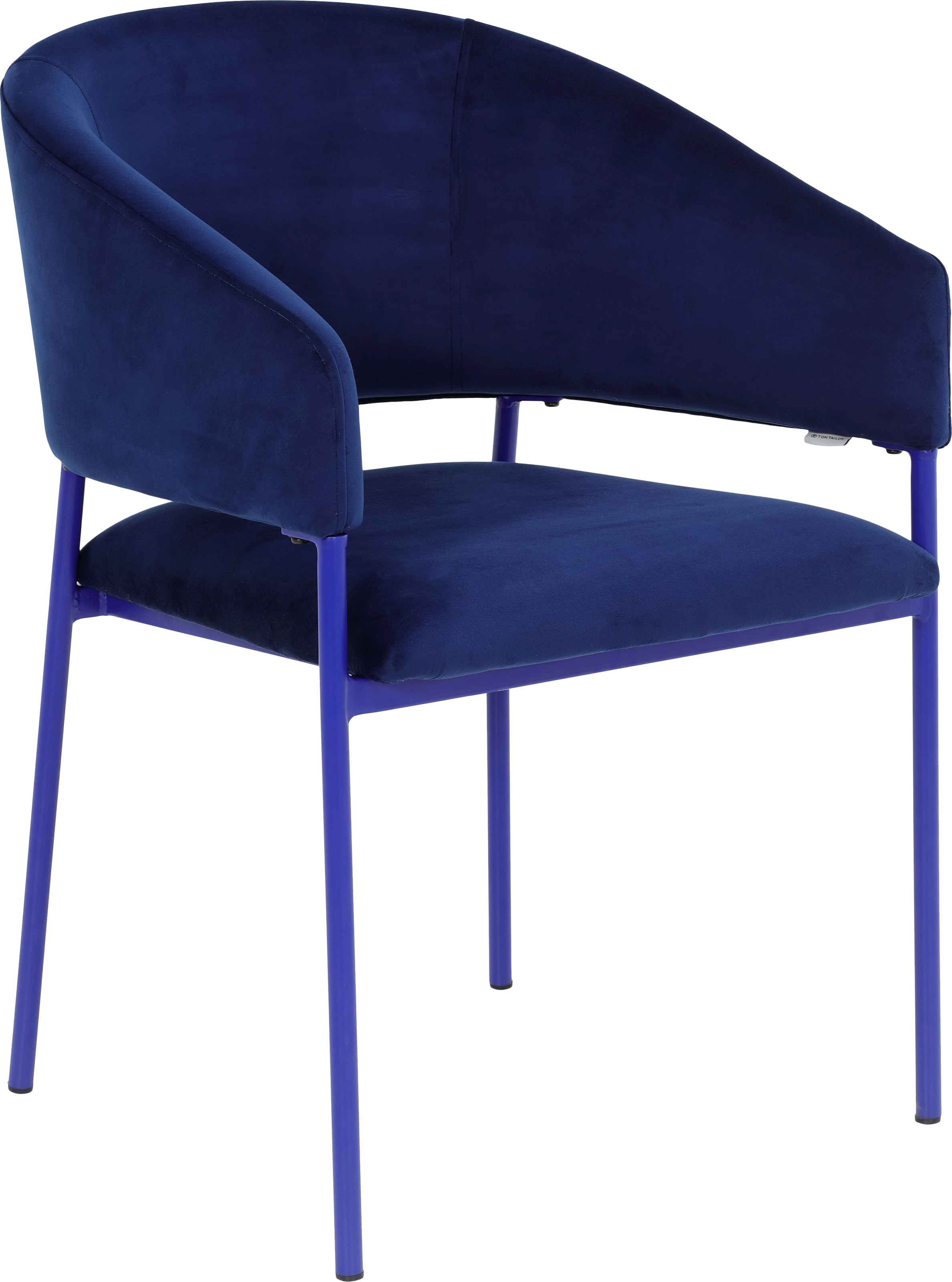 TOM TAILOR HOME Armlehnstuhl »EMBRACE ARMCHAIR«, (Set), 2 St., Samt, Esszimmerstuhl, mit Armlehnen, 4-Fußgestell, Rückenausschnitt