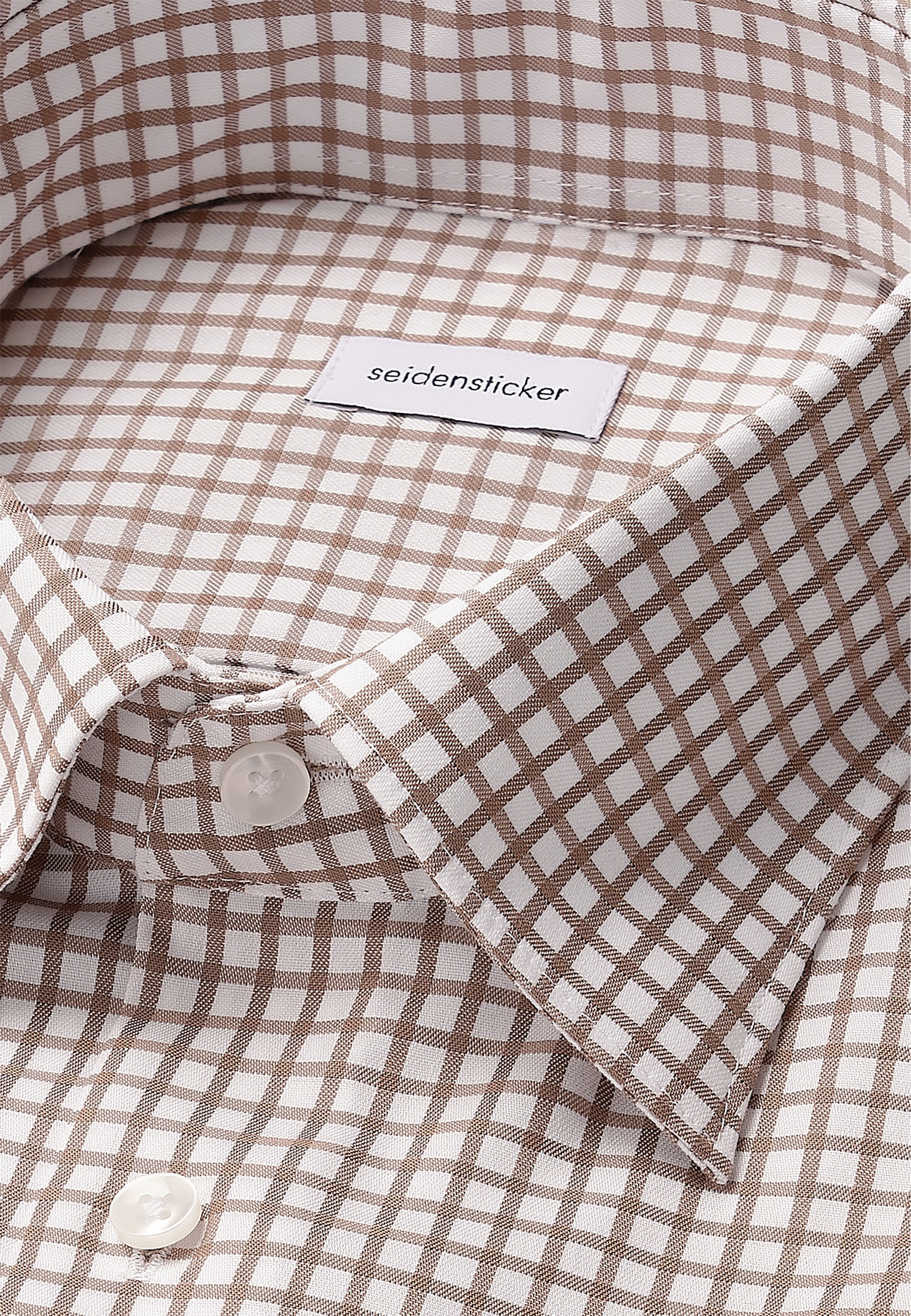 seidensticker Businesshemd »Schwarze Rose« Slim 1/1 Covered-Button-Down-Kragen Karo