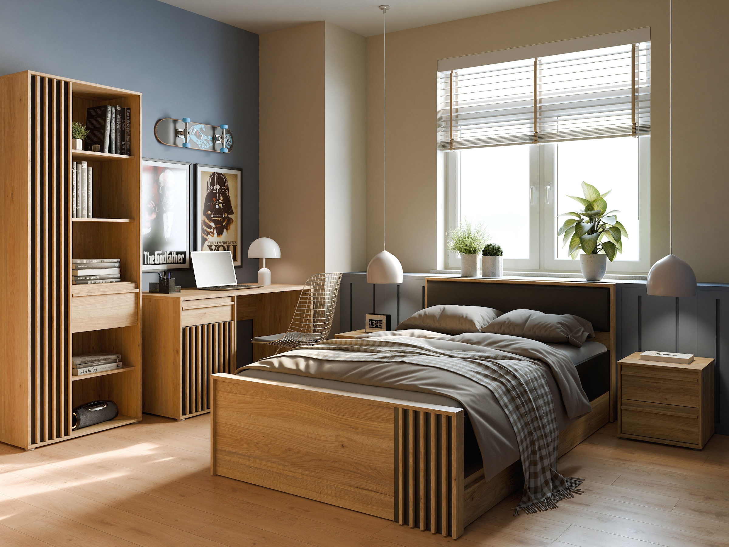 FORTE Nachtkommode »Viel Stauraum, 2 Schubkästen« B/H/T 43,4/43,3/41,7 cm; Schubkästen mit Vollauszug