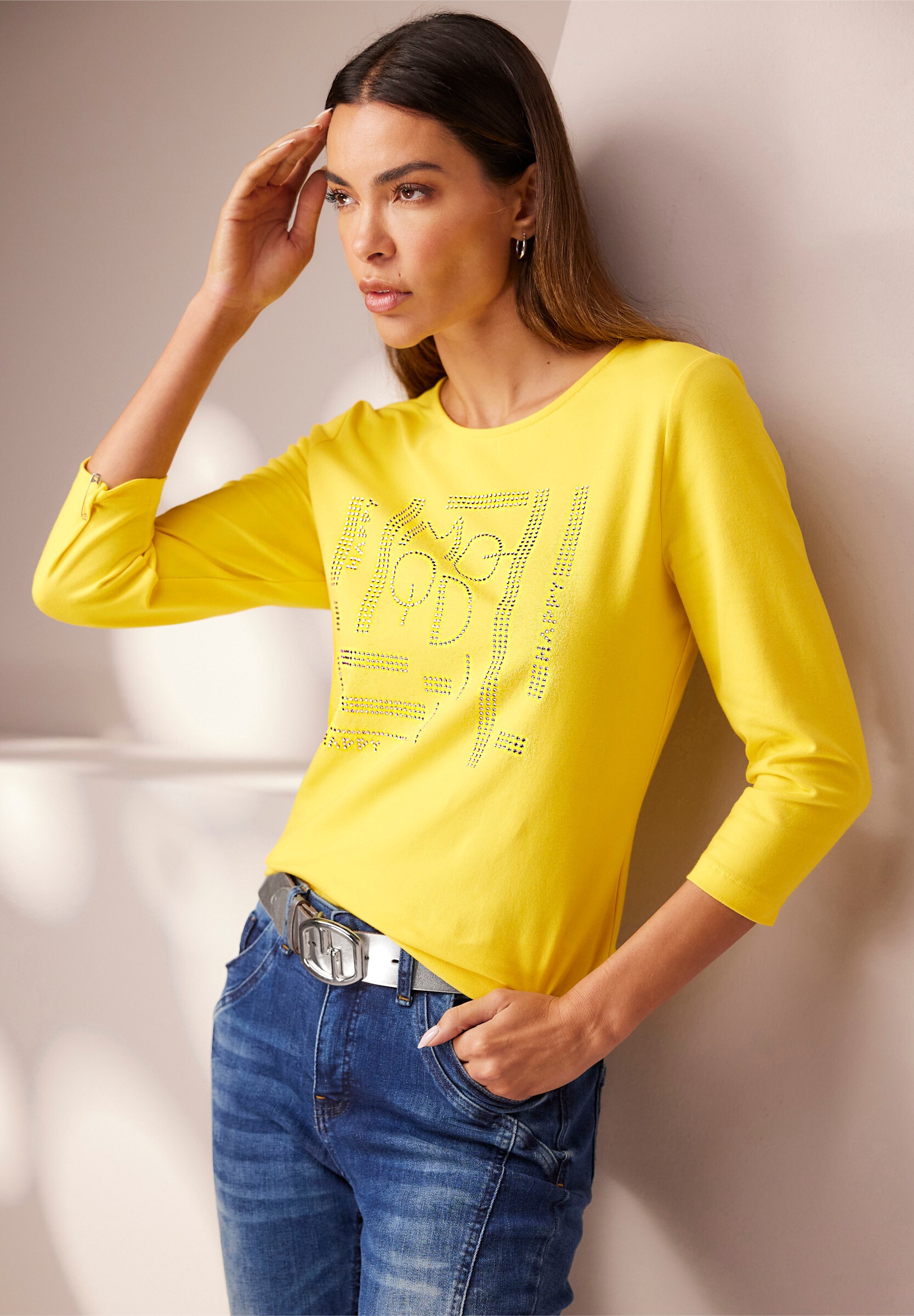 heine T-Shirt »Shirt 3/4-Arm-Shirt mit Glitzersteinchen«