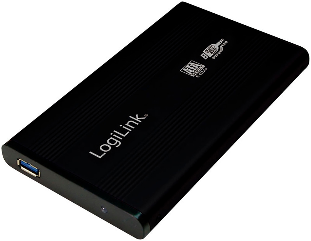 LogiLink HDD-Festplatte »Super Speed USB 3.0 Aluminium-Gehäuse für 2,5'' SATA HDD«, 2,5 Zoll, Anschluss USB 3.2 Gen-1