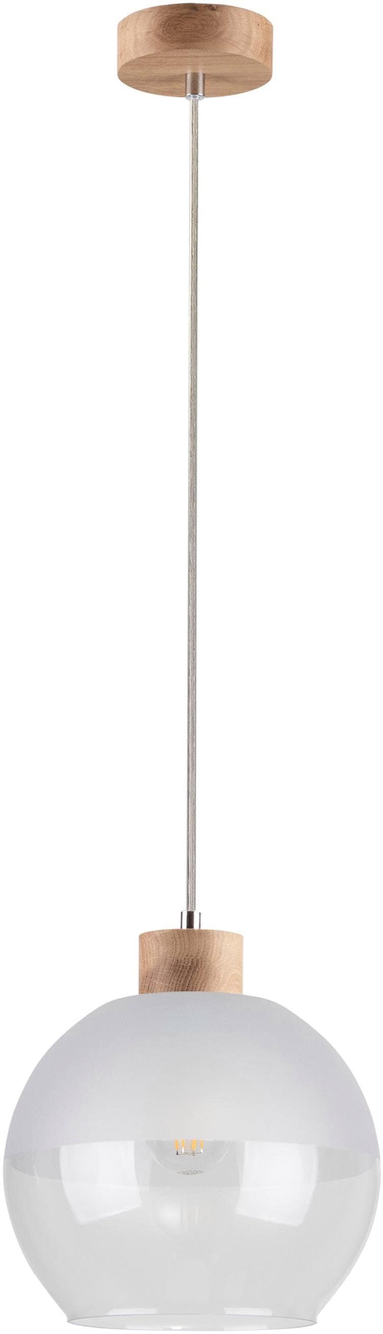 SPOT Light Schirme aus XXL flammig-flammig, Jahren Hängeleuchte, aus Garantie online | mit Naturprodukt »LINEA«, Glas, Pendelleuchte 1 3 kaufen kürzbar Eichenholz