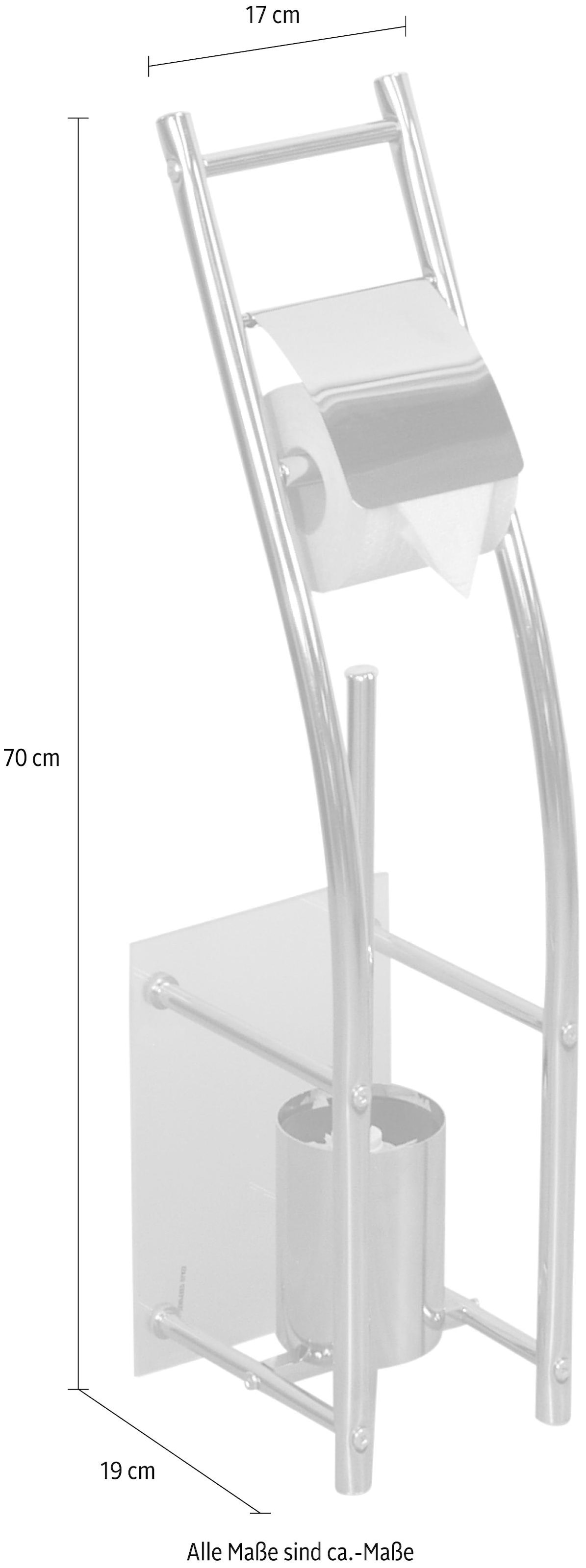 HOFMANN LIVING AND MORE WC-Garnitur aus Metall aus Metall, chromfarben
