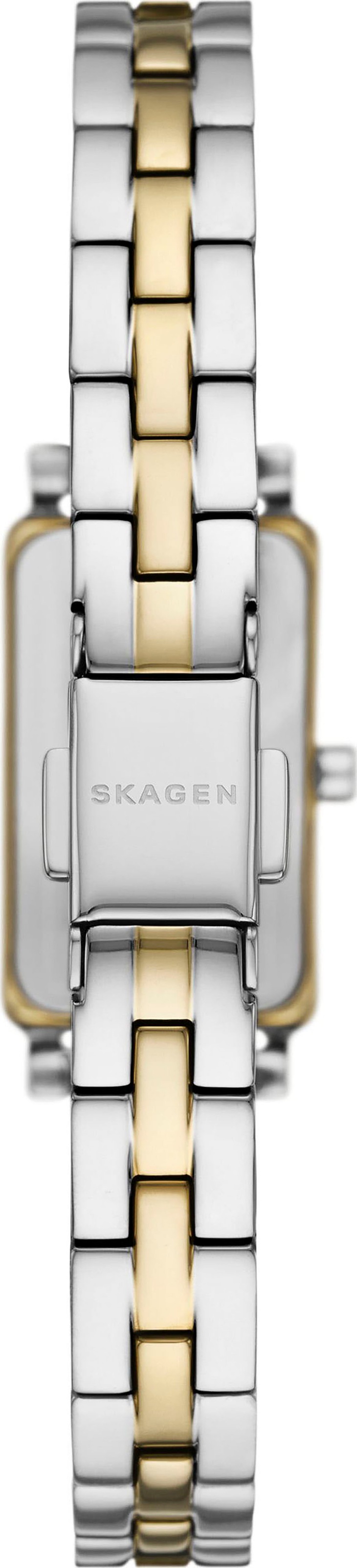 Skagen Quarzuhr »HAGEN MICRO«, Armbanduhr, Damenuhr, Edelstahlarmband, analog