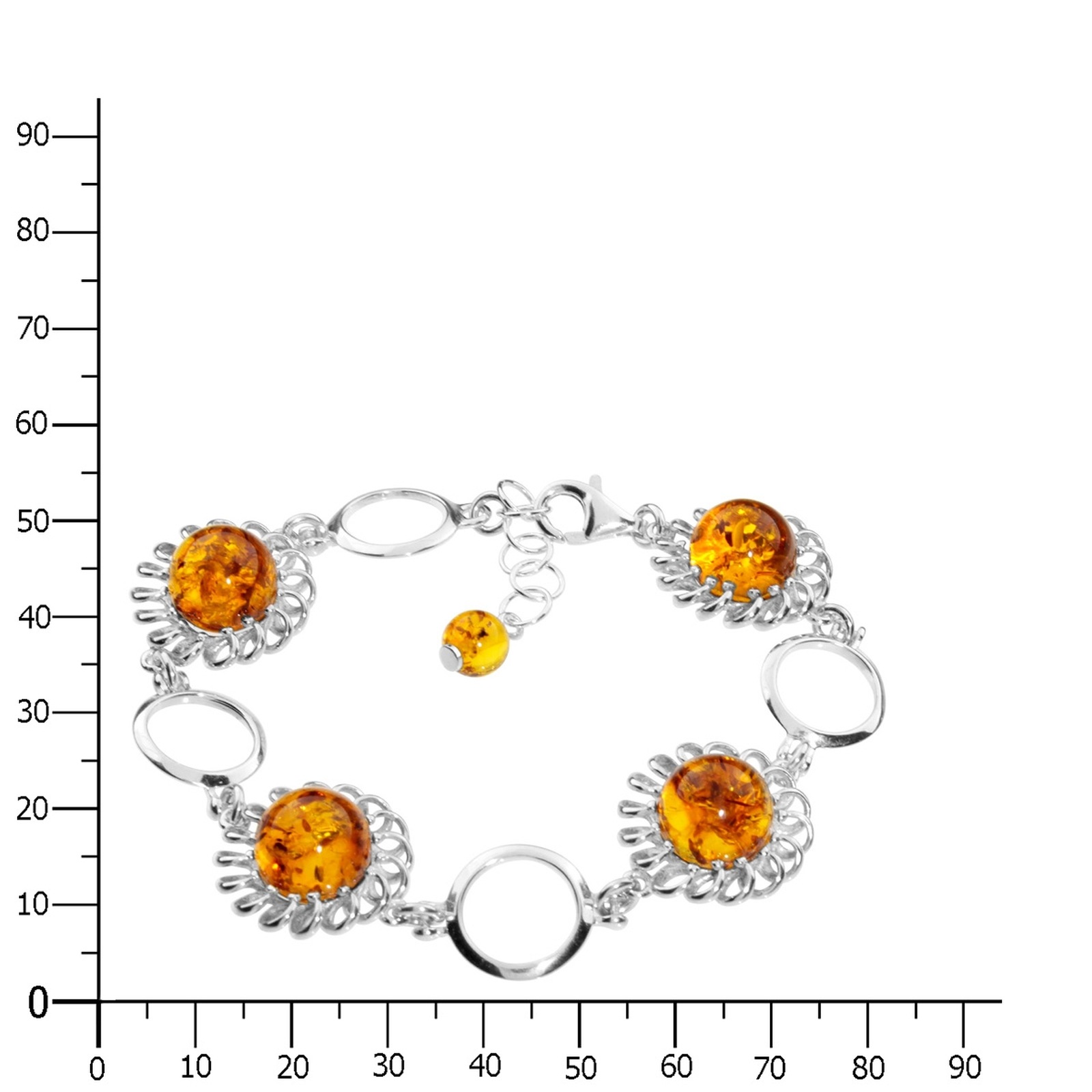 OSTSEE-SCHMUCK Armband »- Naomi - Silber 925/000 - Bernstein«