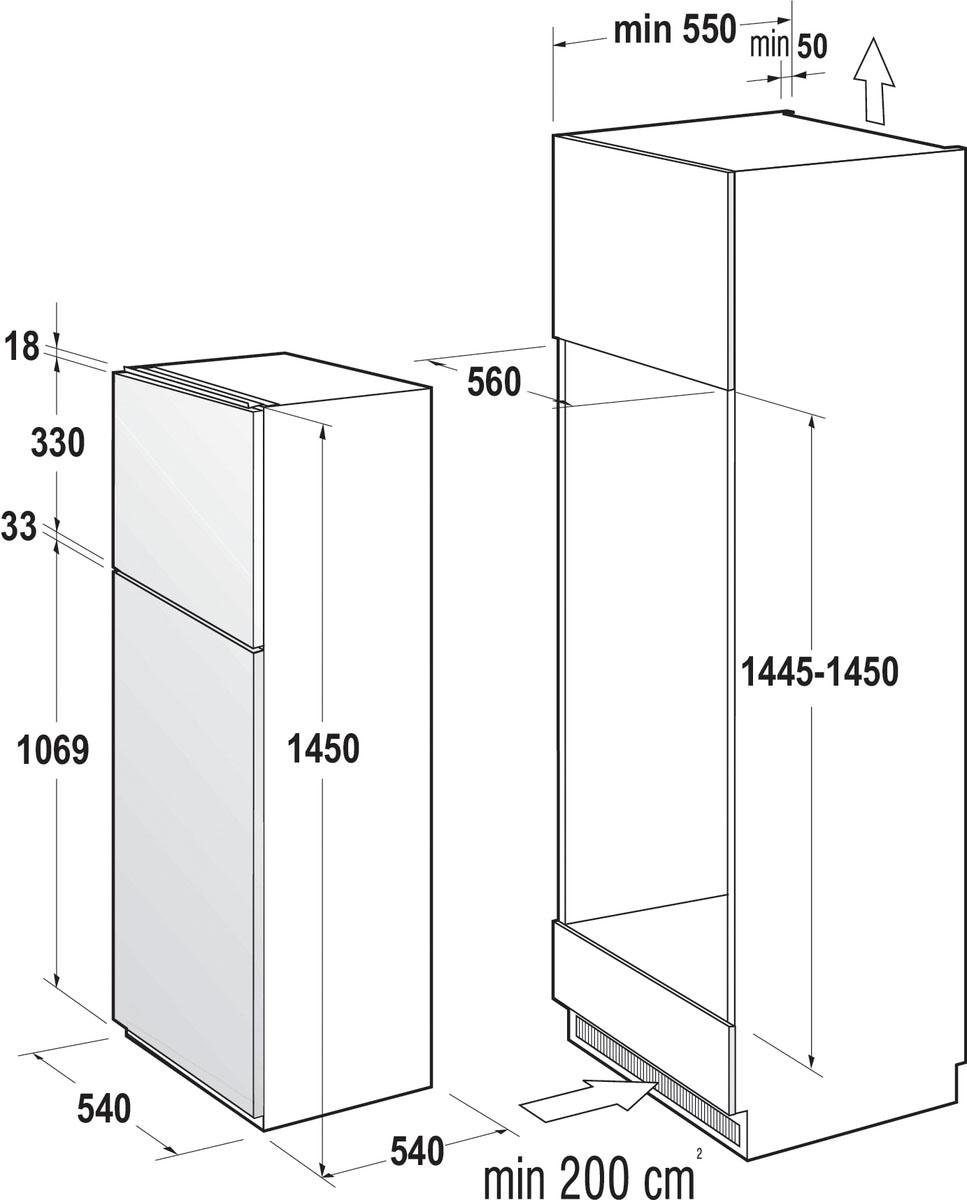 GORENJE Einbaukühlgefrierkombination »RFI4152P1«